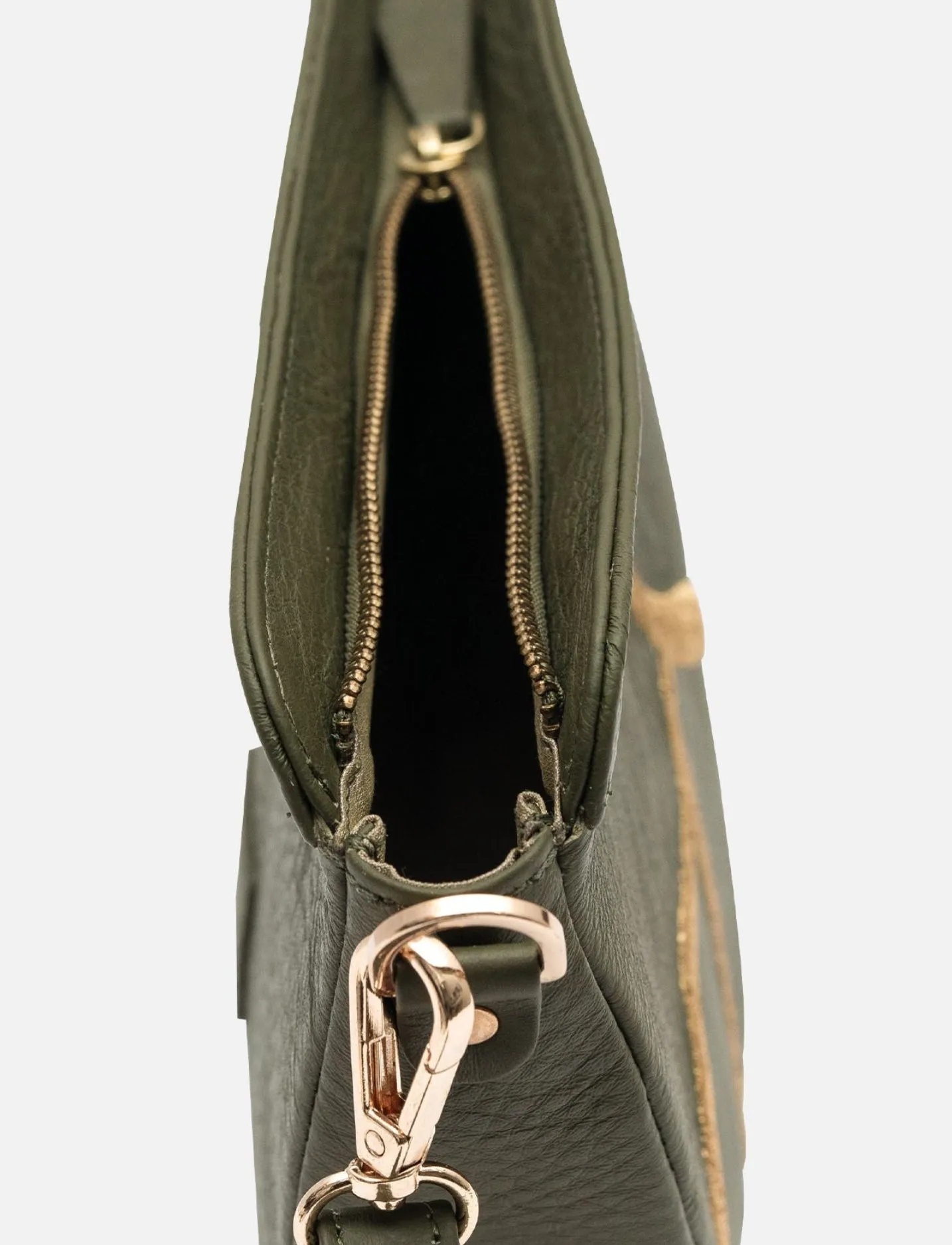 Maeve Crescent Wristlet Olive