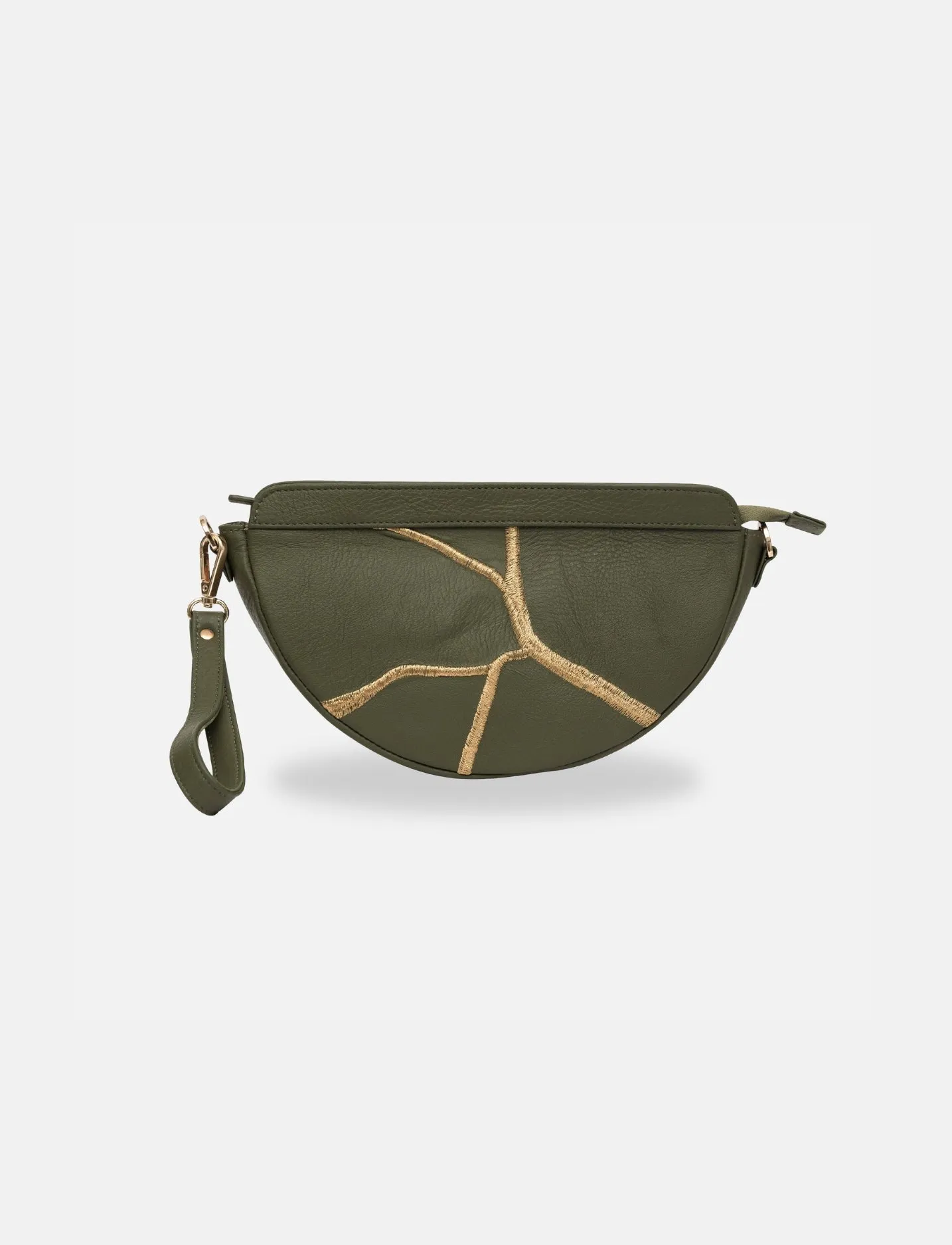Maeve Crescent Wristlet Olive