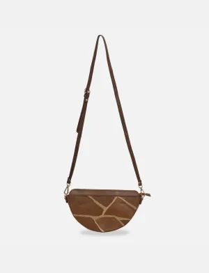 Maeve Crescent Wristlet Tan