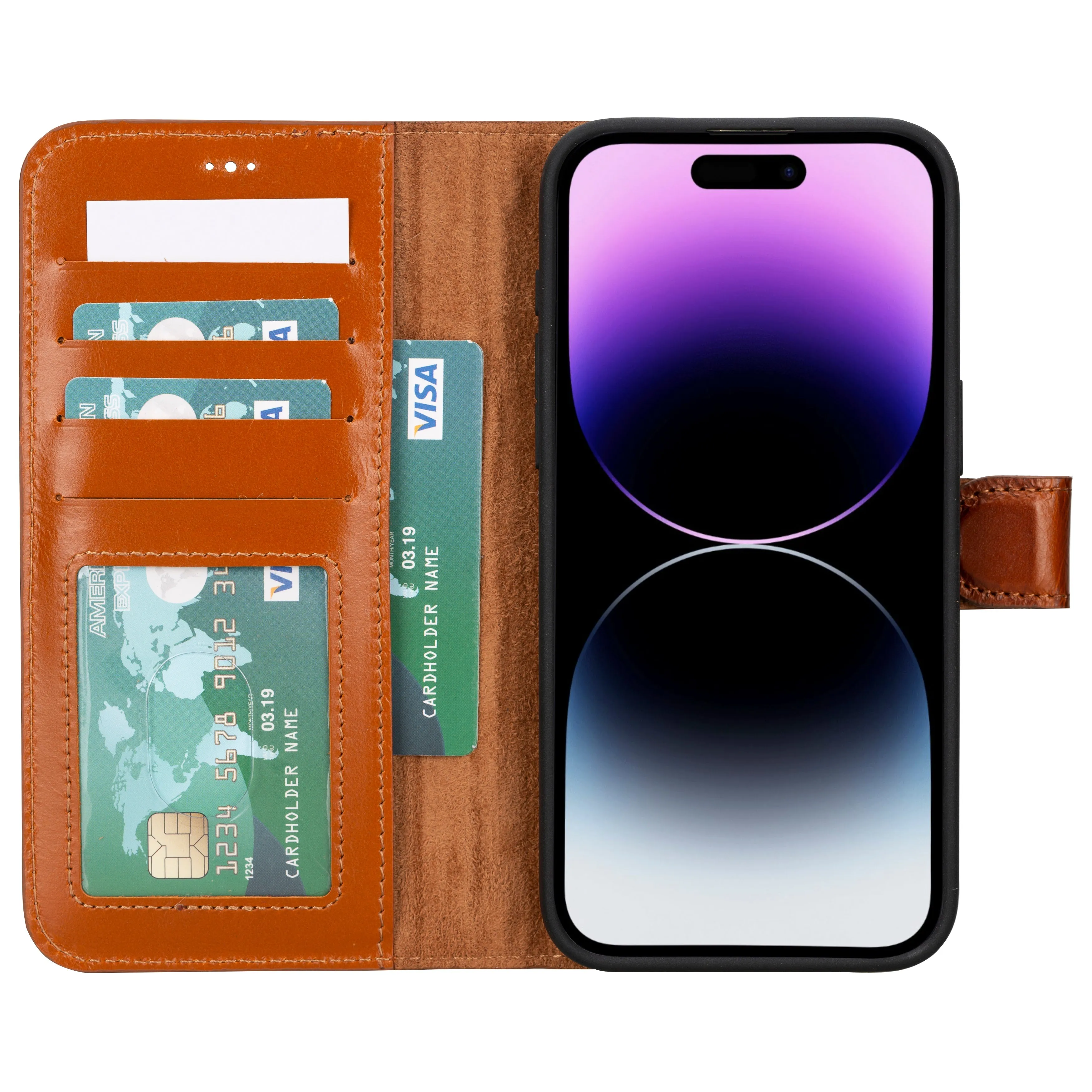 Magic  Detachable Genuine Leather Case