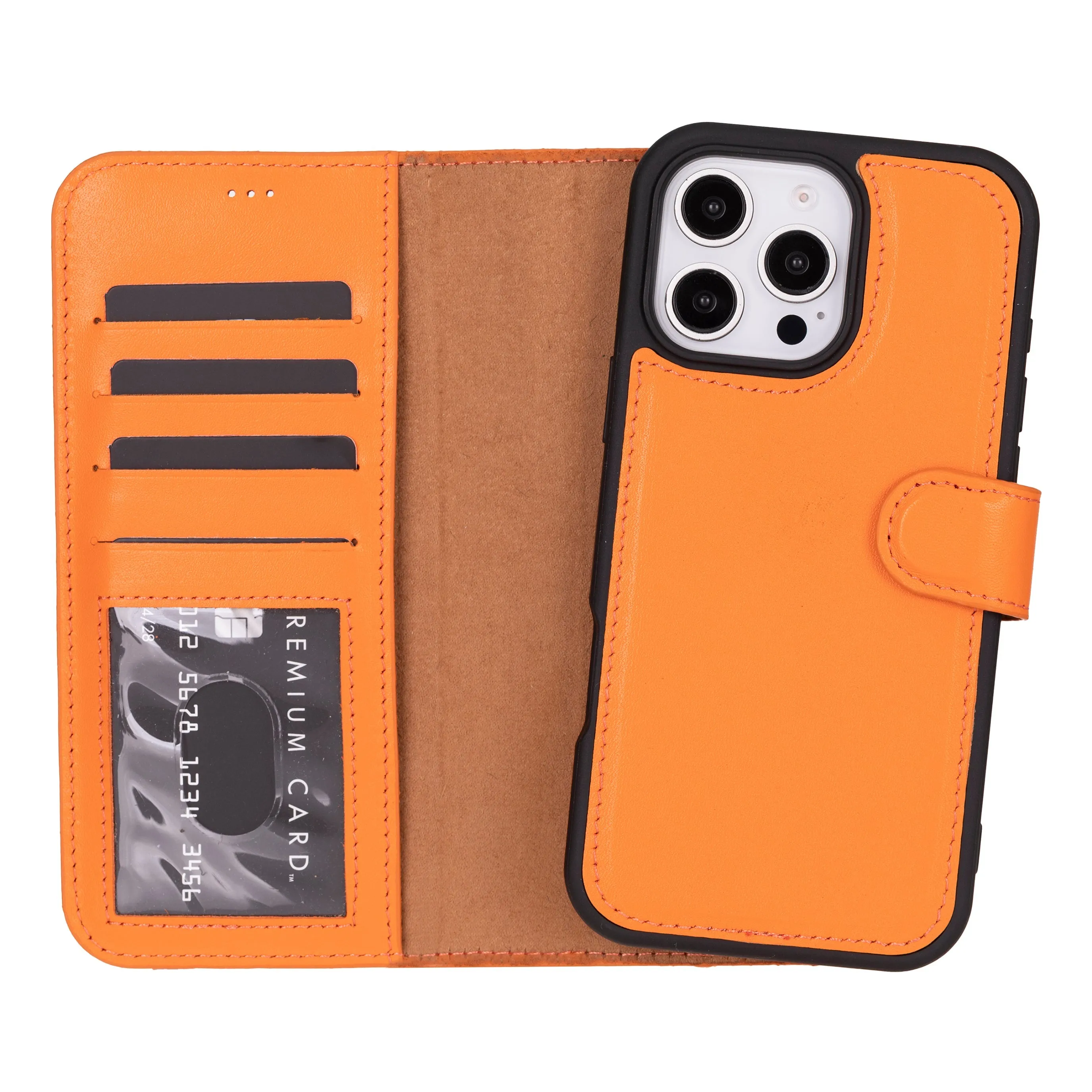 Magic  Detachable Genuine Leather Case