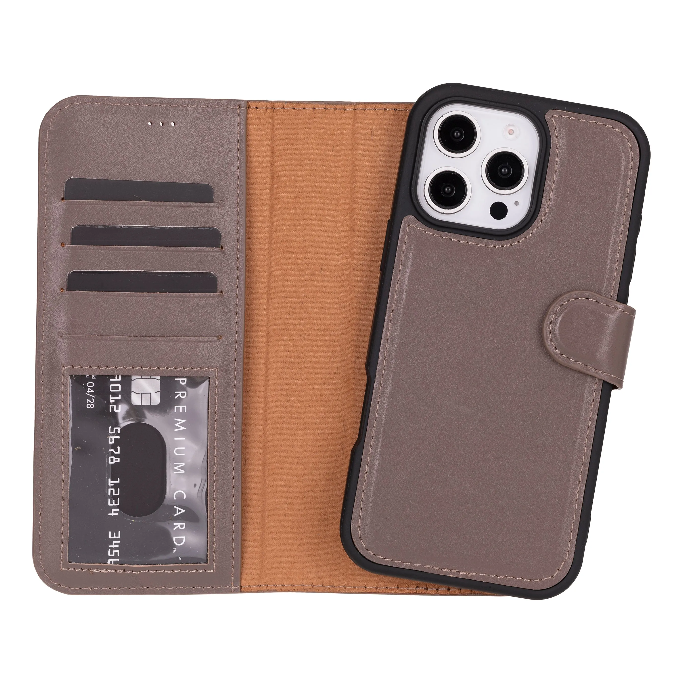 Magic  Detachable Genuine Leather Case