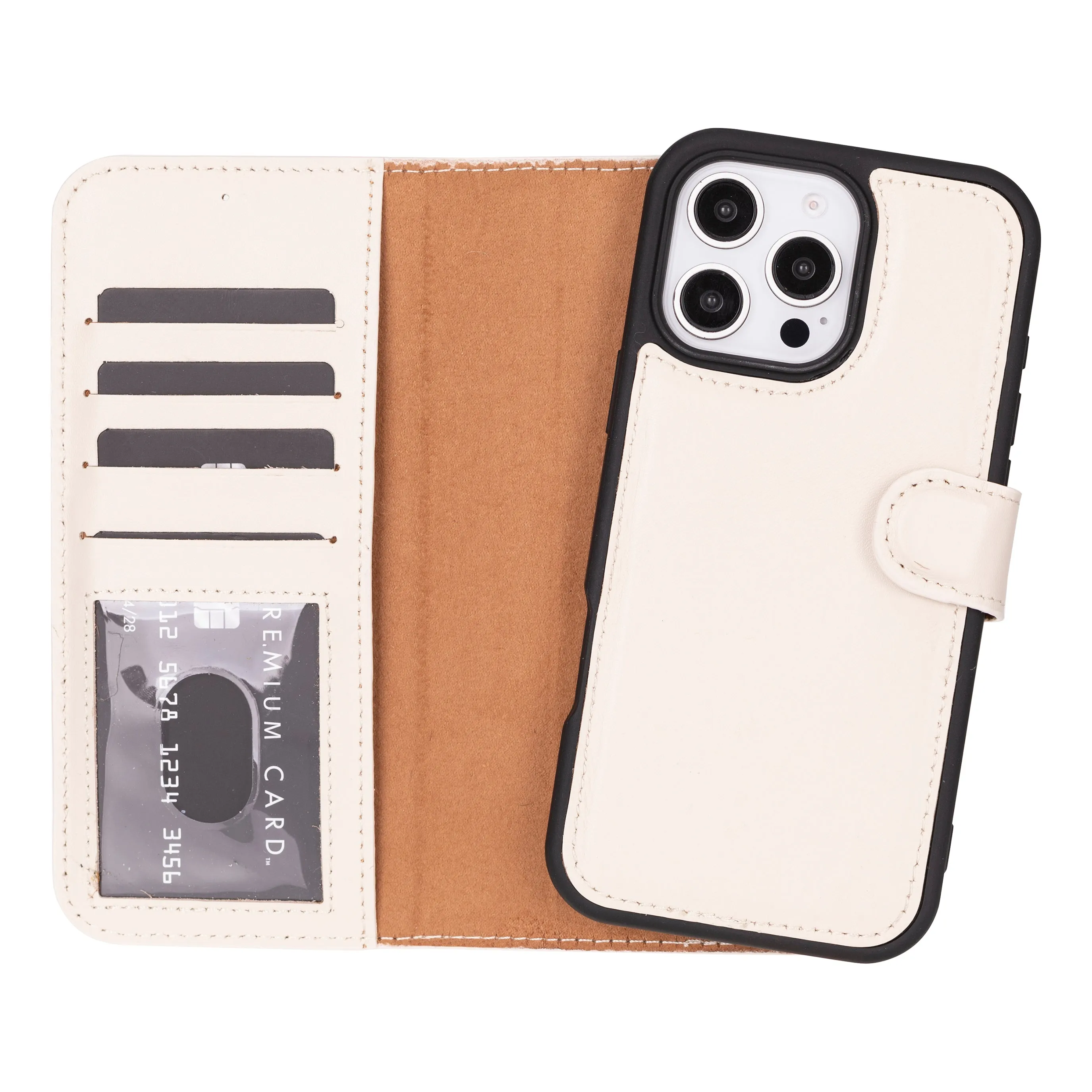 Magic  Detachable Genuine Leather Case