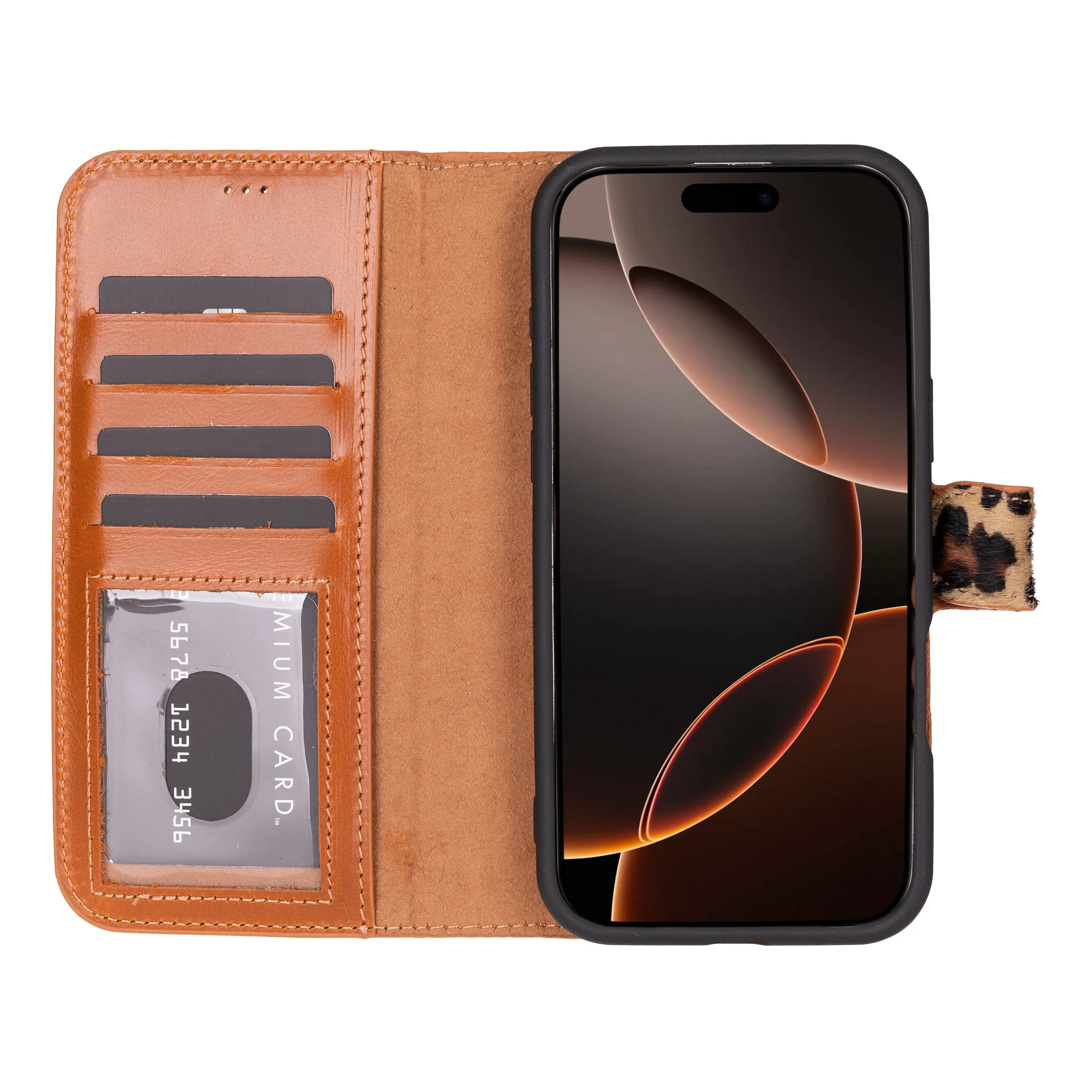 Magic  Detachable Genuine Leather Case