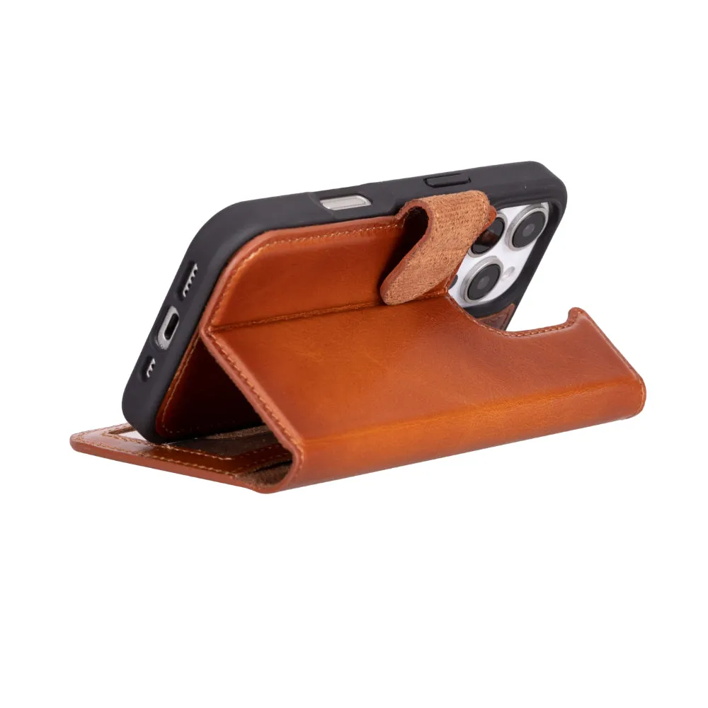 Magic  Detachable Genuine Leather Case