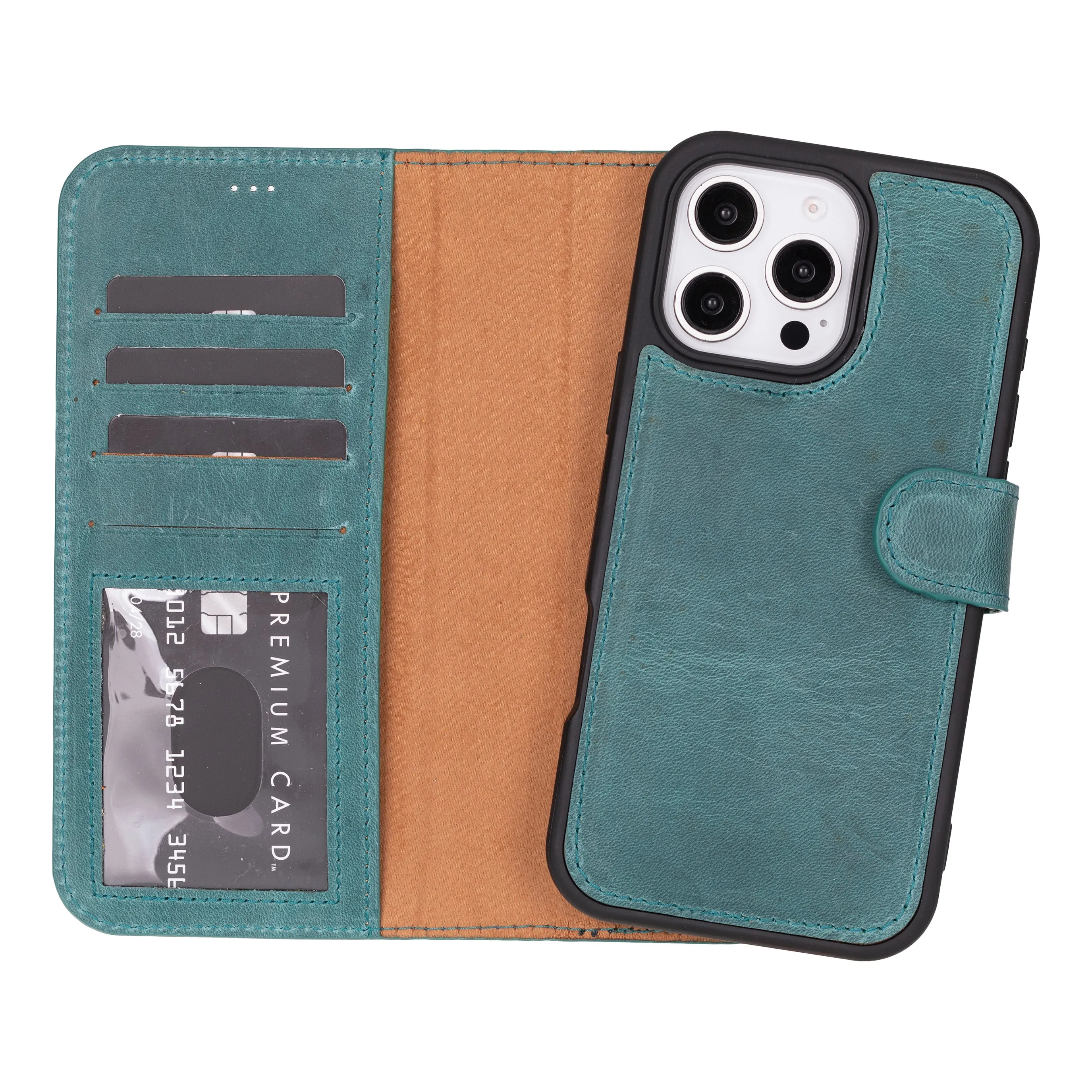 Magic  Detachable Genuine Leather Case