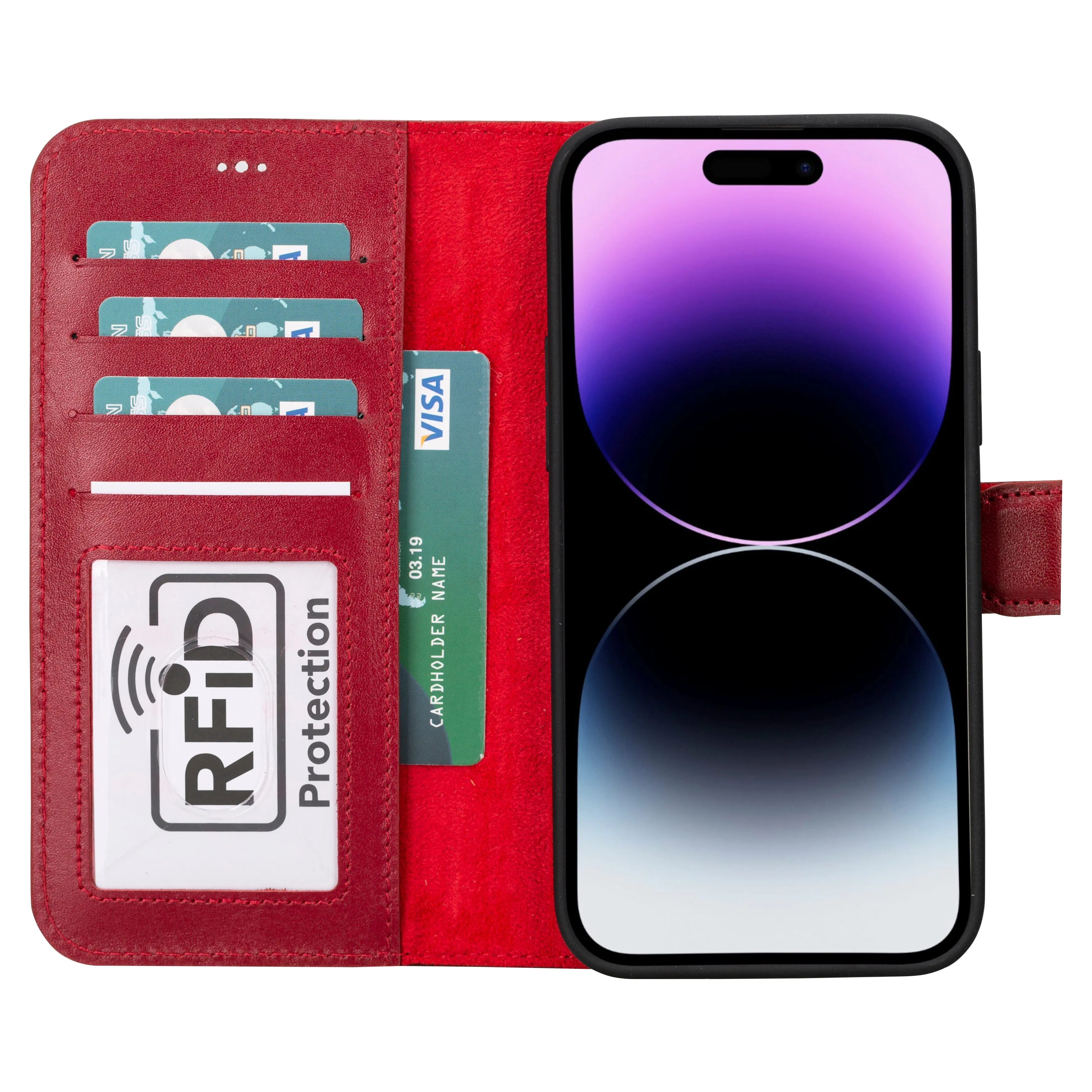 Magic  Detachable Genuine Leather Case