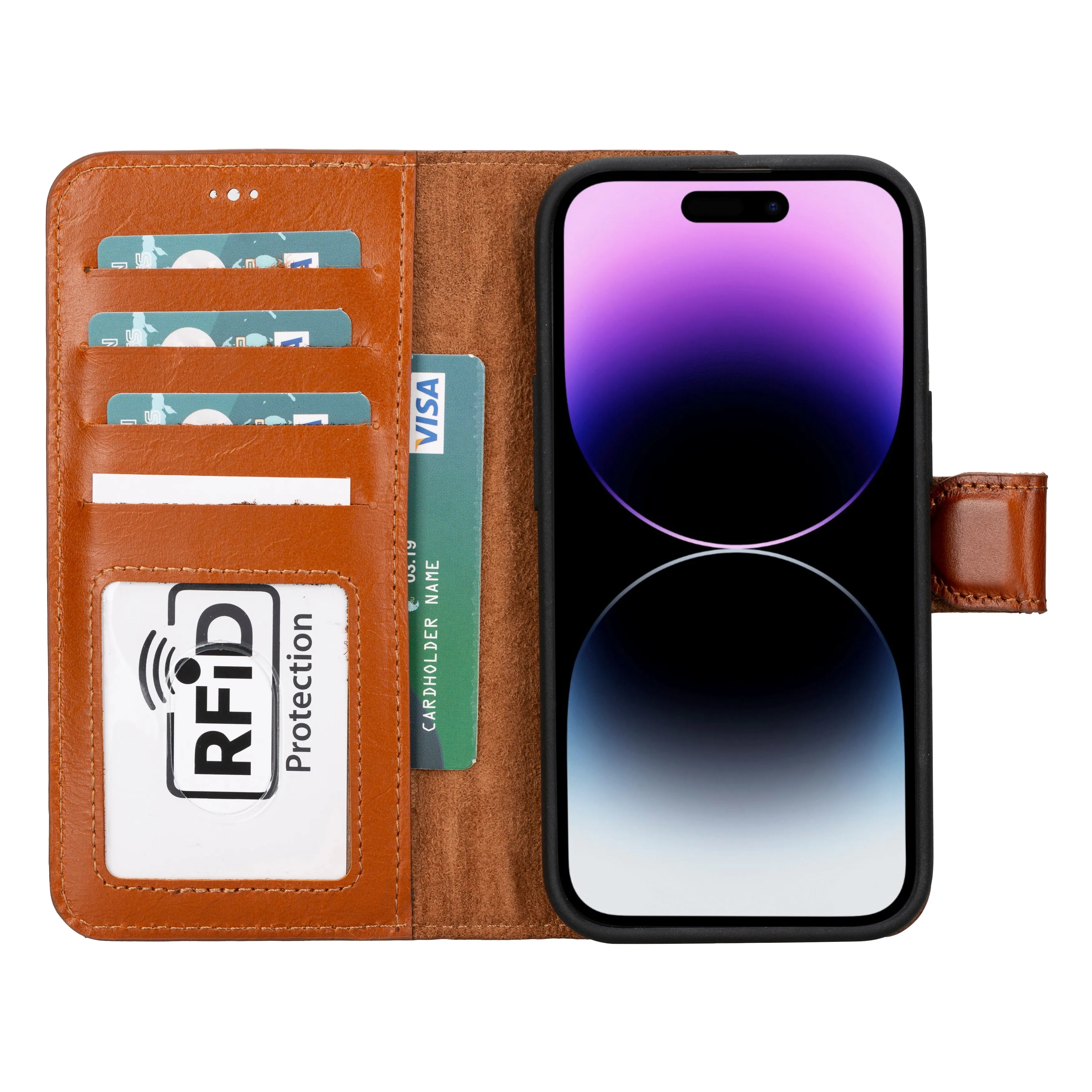 Magic  Detachable Genuine Leather Case