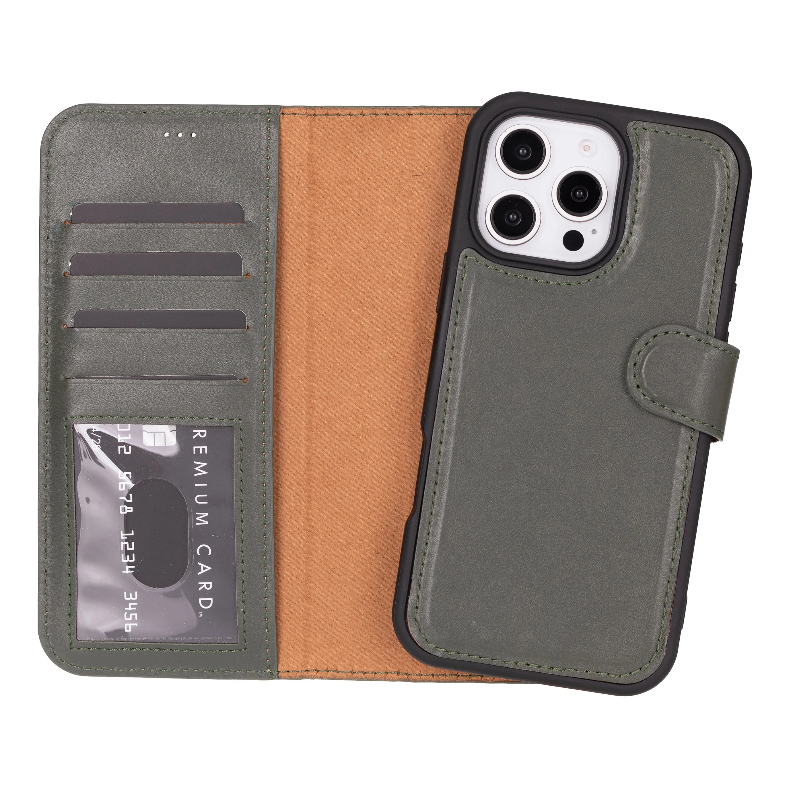 Magic  Detachable Genuine Leather Case