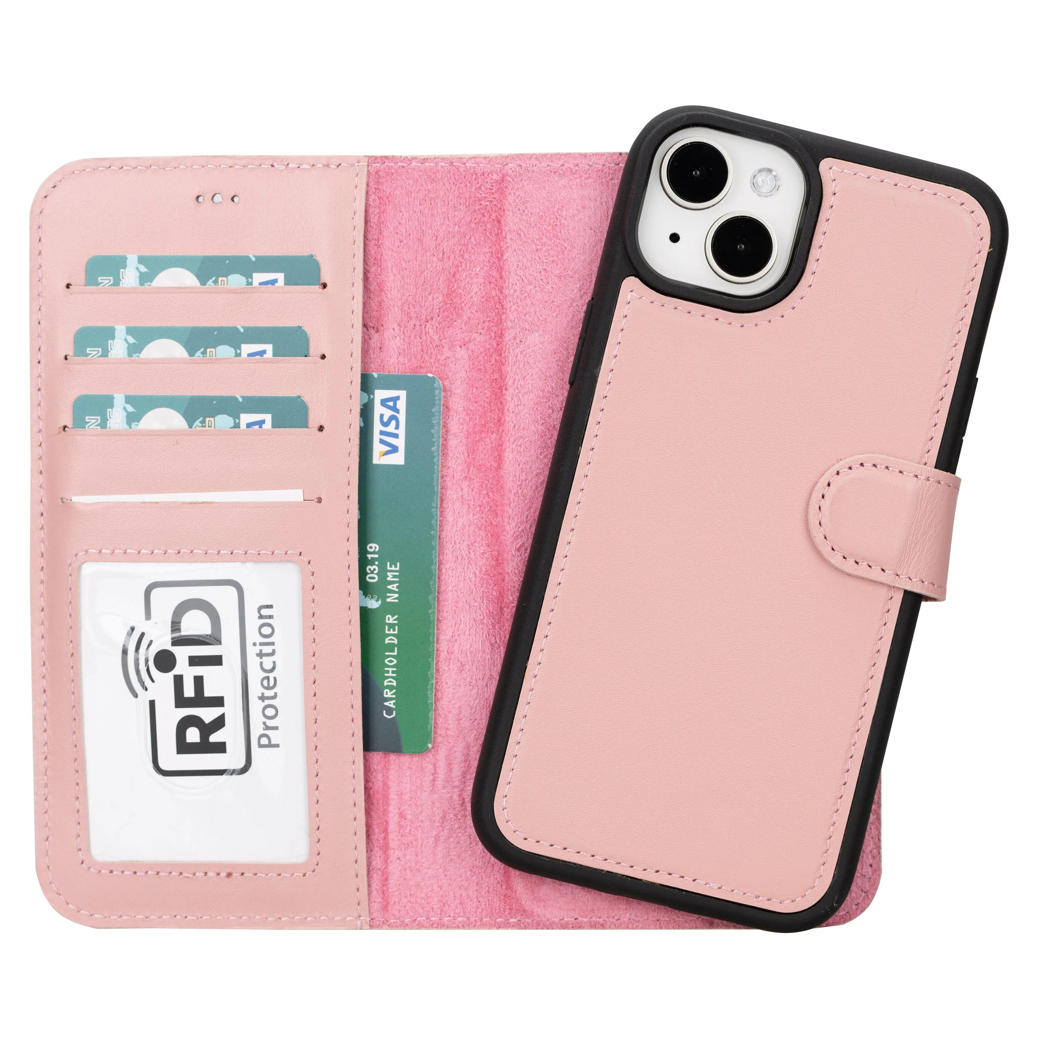 Magic  Detachable Genuine Leather Case