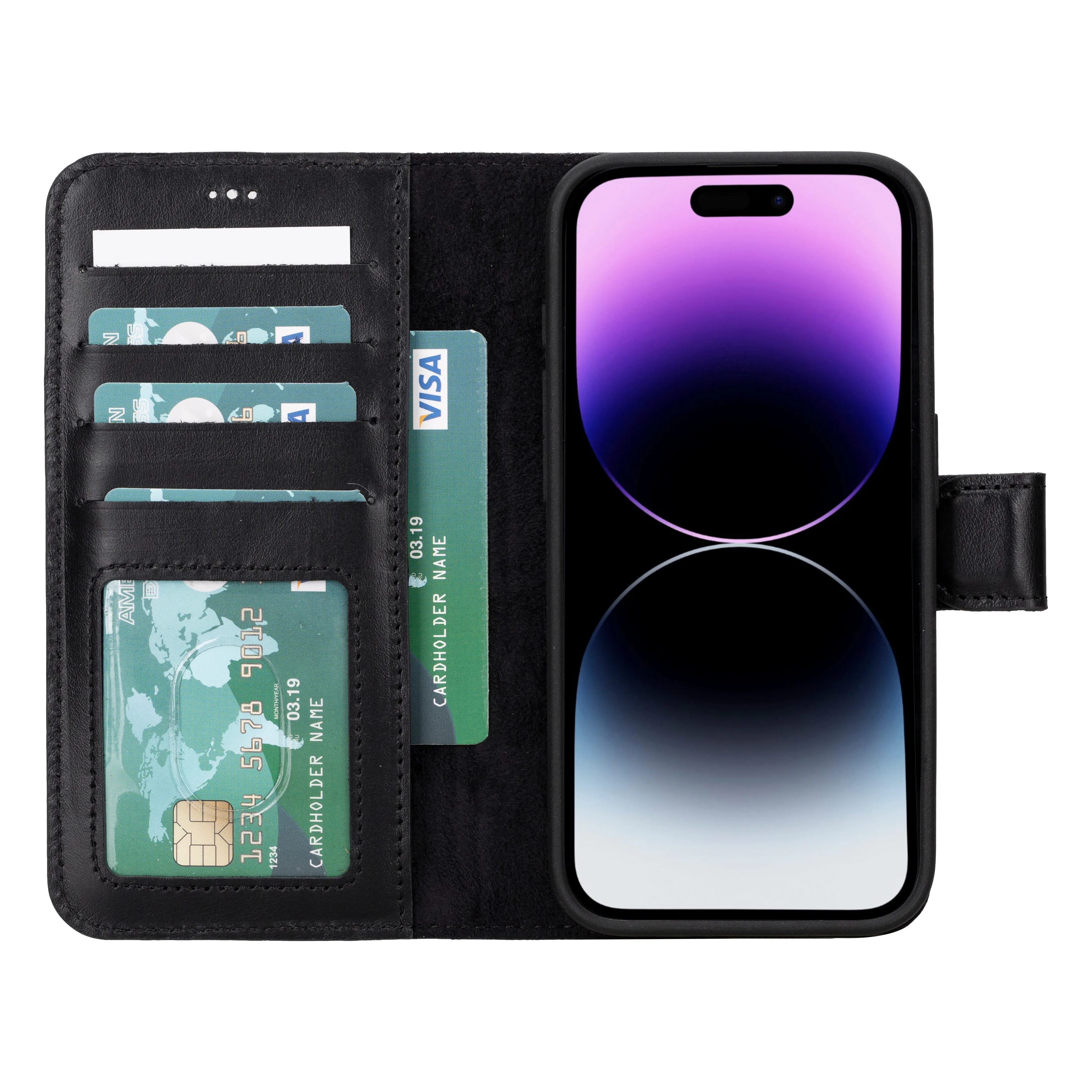 Magic  Detachable Genuine Leather Case