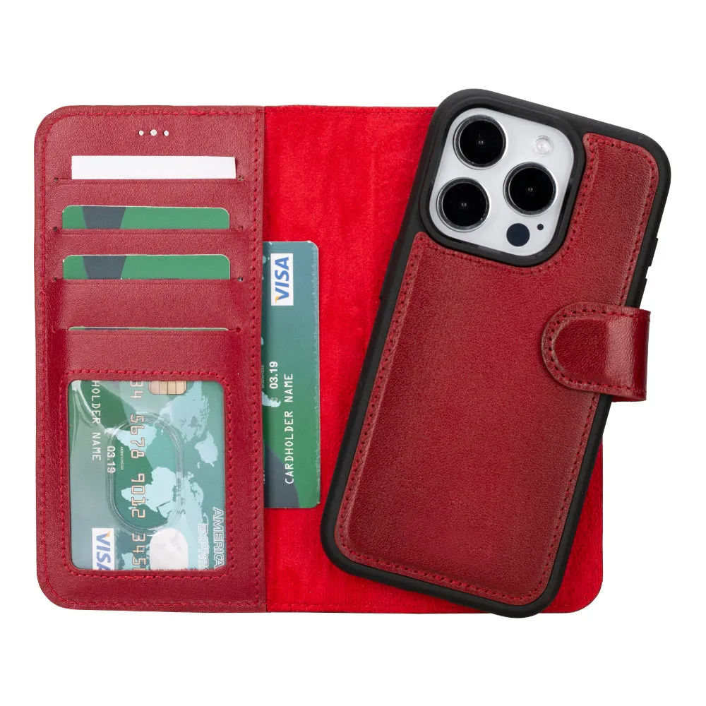 Magic  Detachable Genuine Leather Case