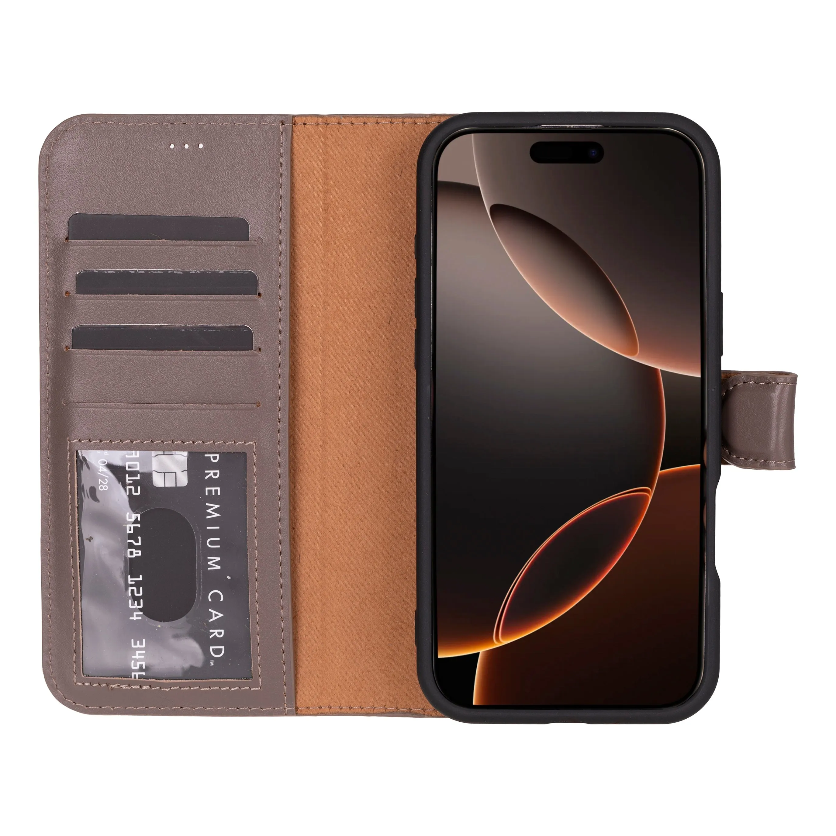 Magic  Detachable Genuine Leather Case