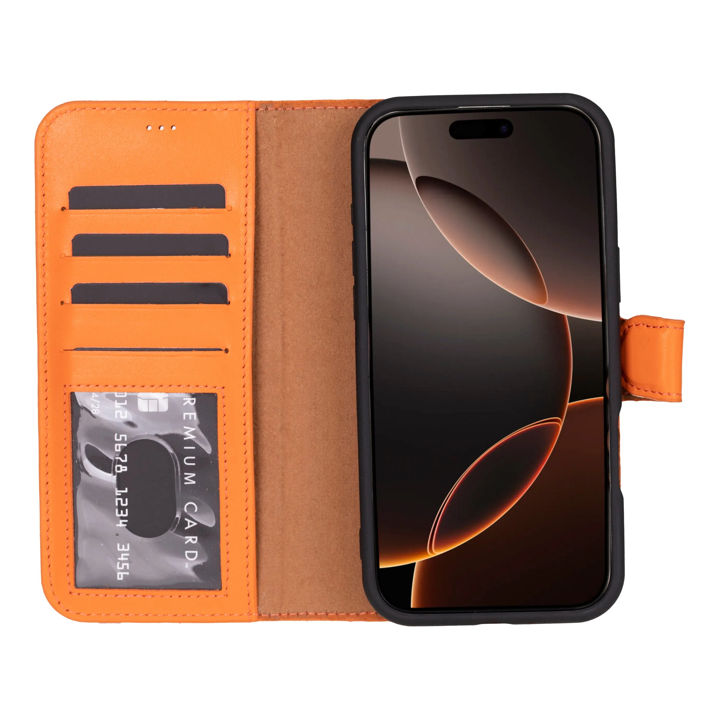 Magic  Detachable Genuine Leather Case