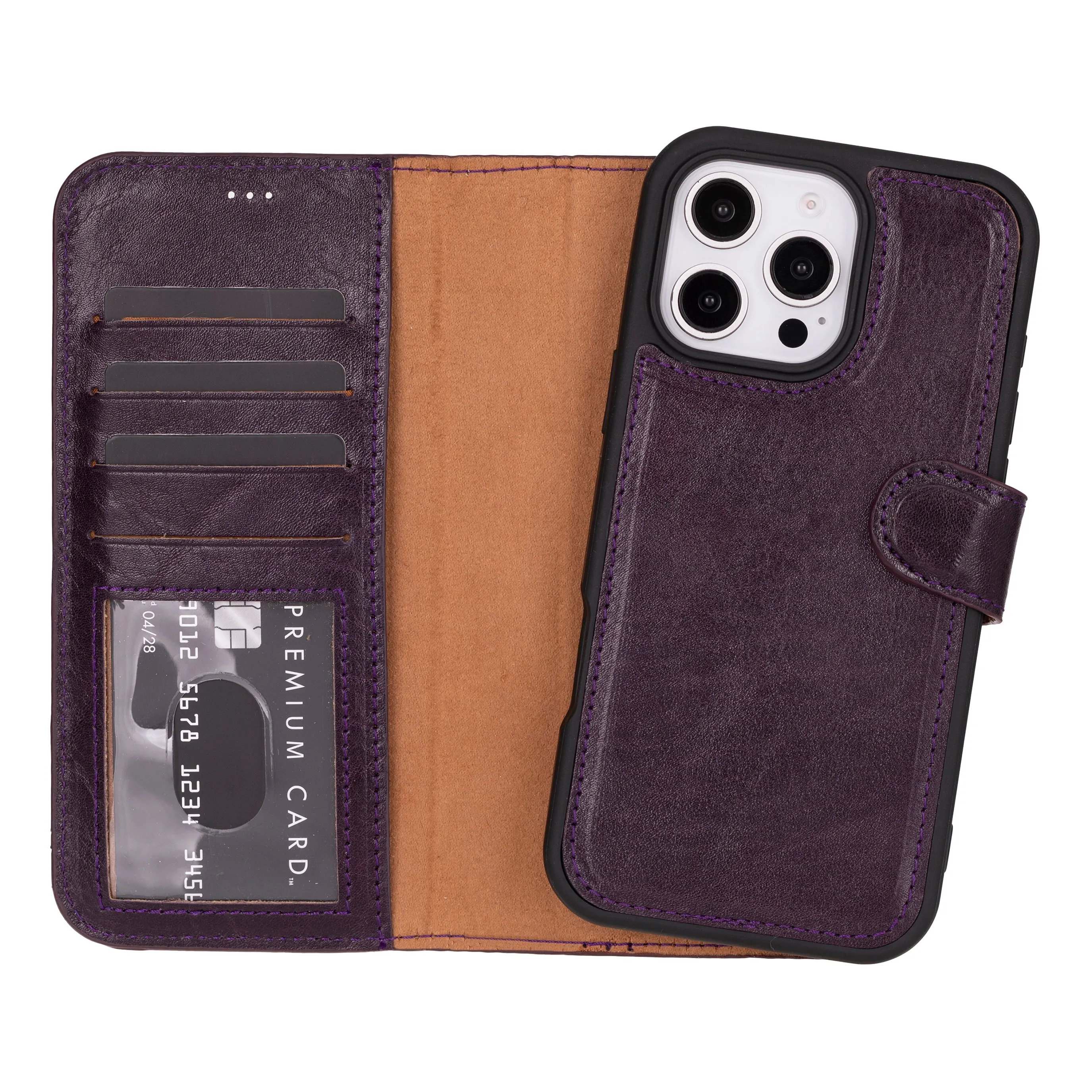 Magic  Detachable Genuine Leather Case