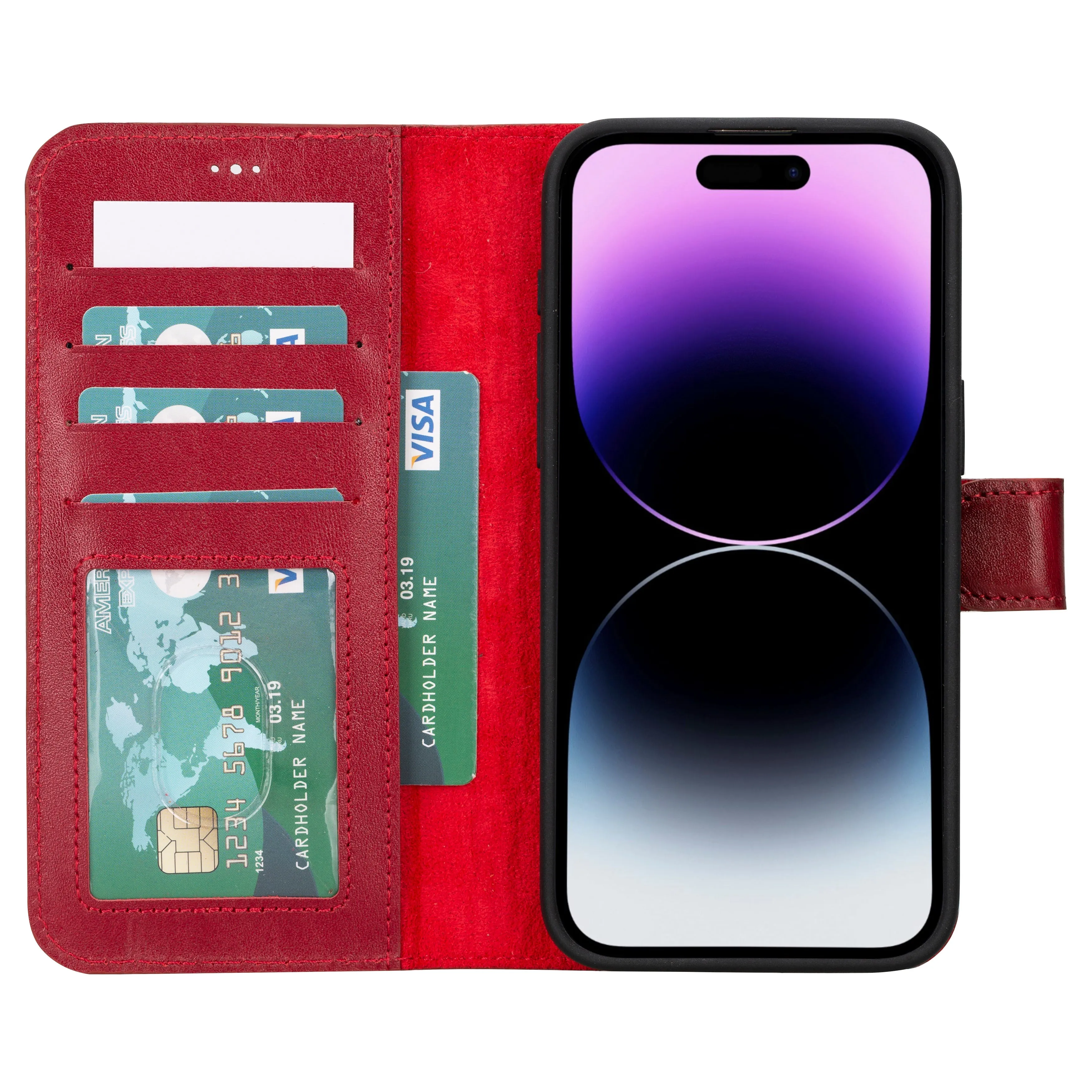 Magic  Detachable Genuine Leather Case