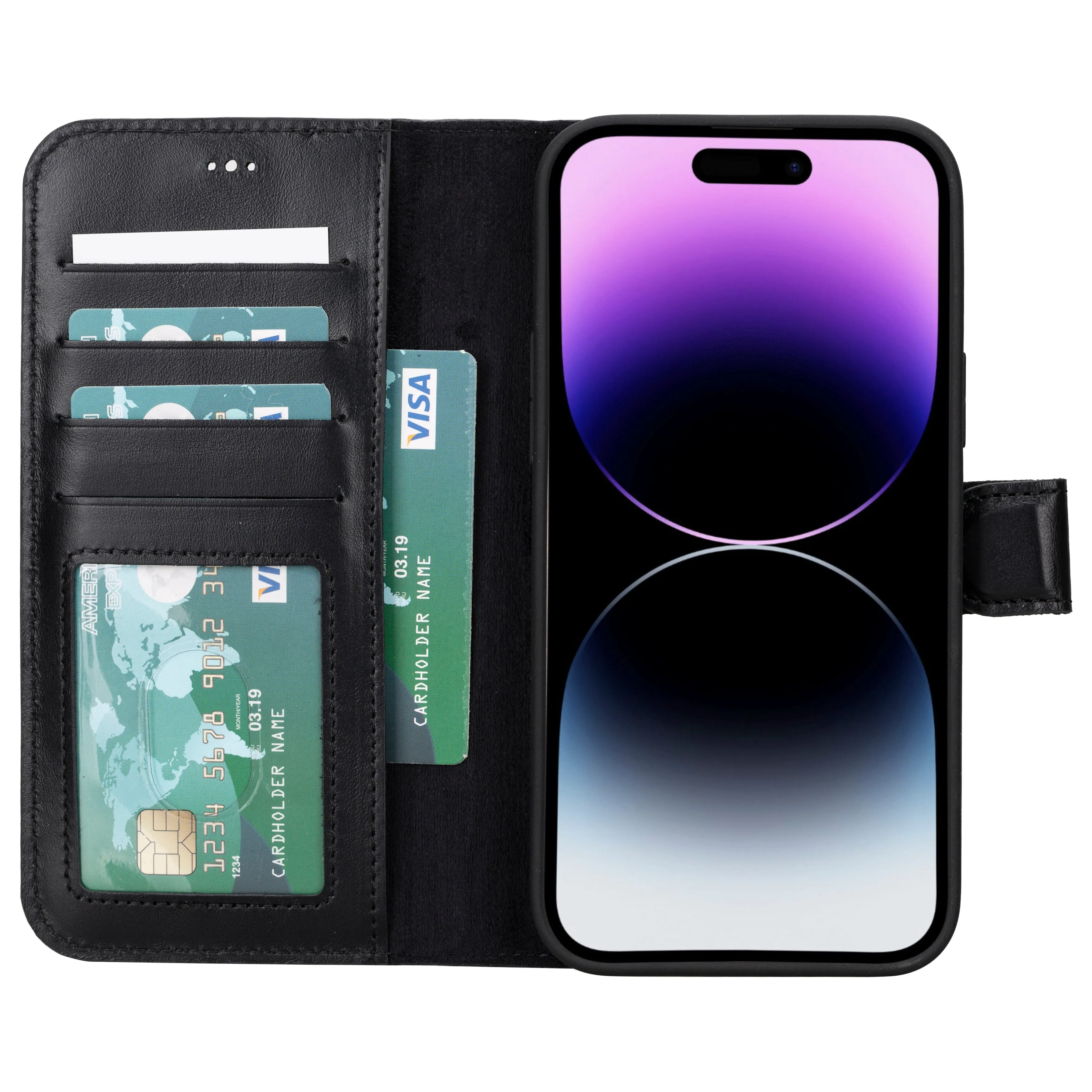 Magic  Detachable Genuine Leather Case