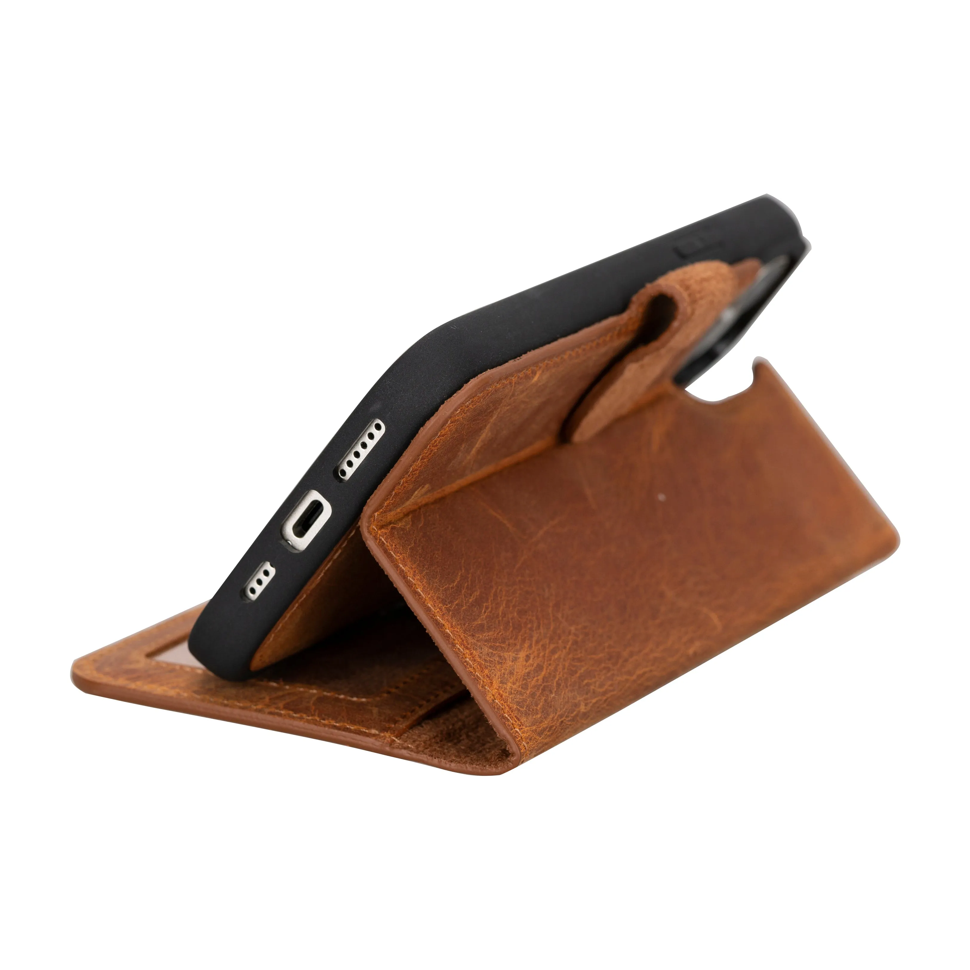 Magic  Detachable Genuine Leather Case