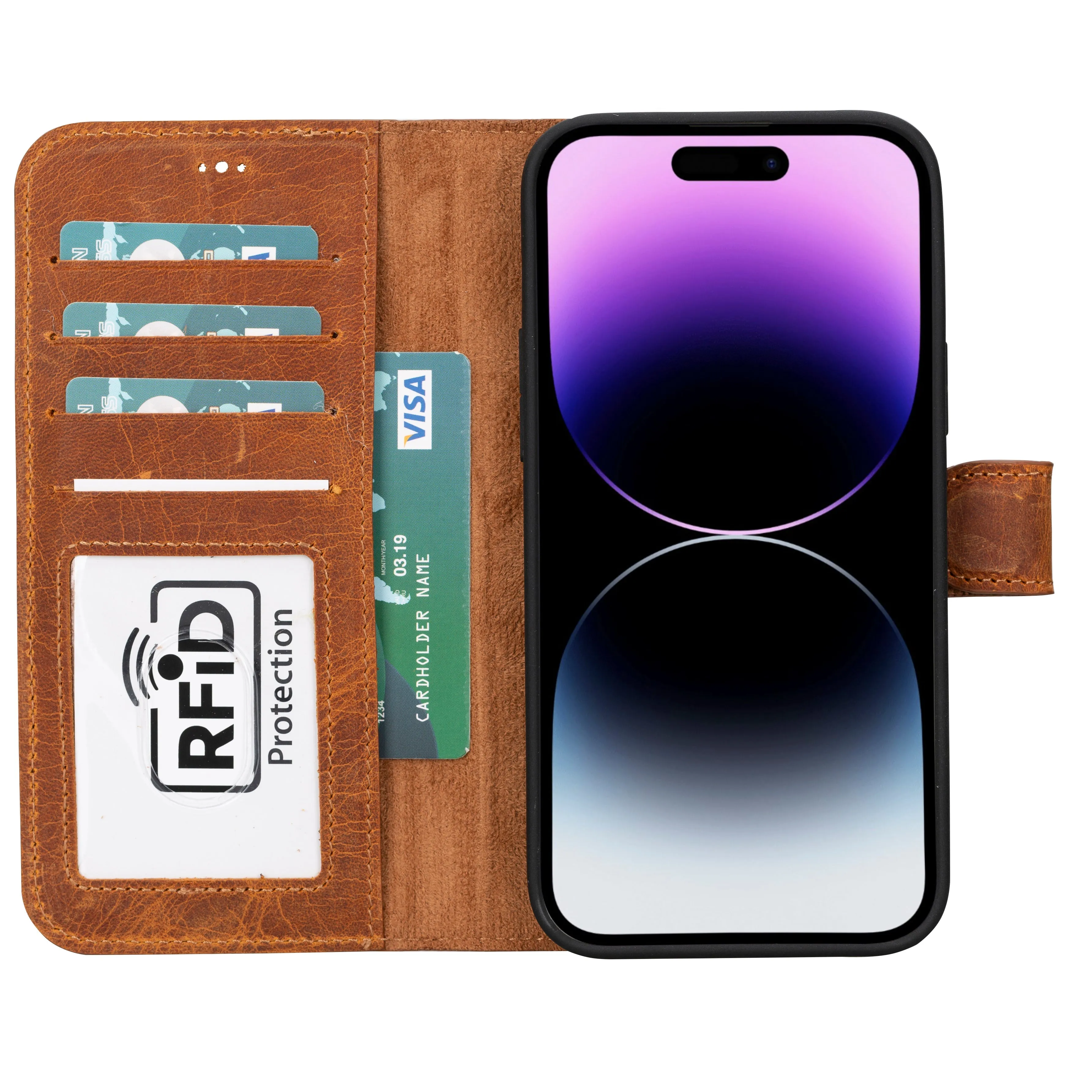 Magic  Detachable Genuine Leather Case