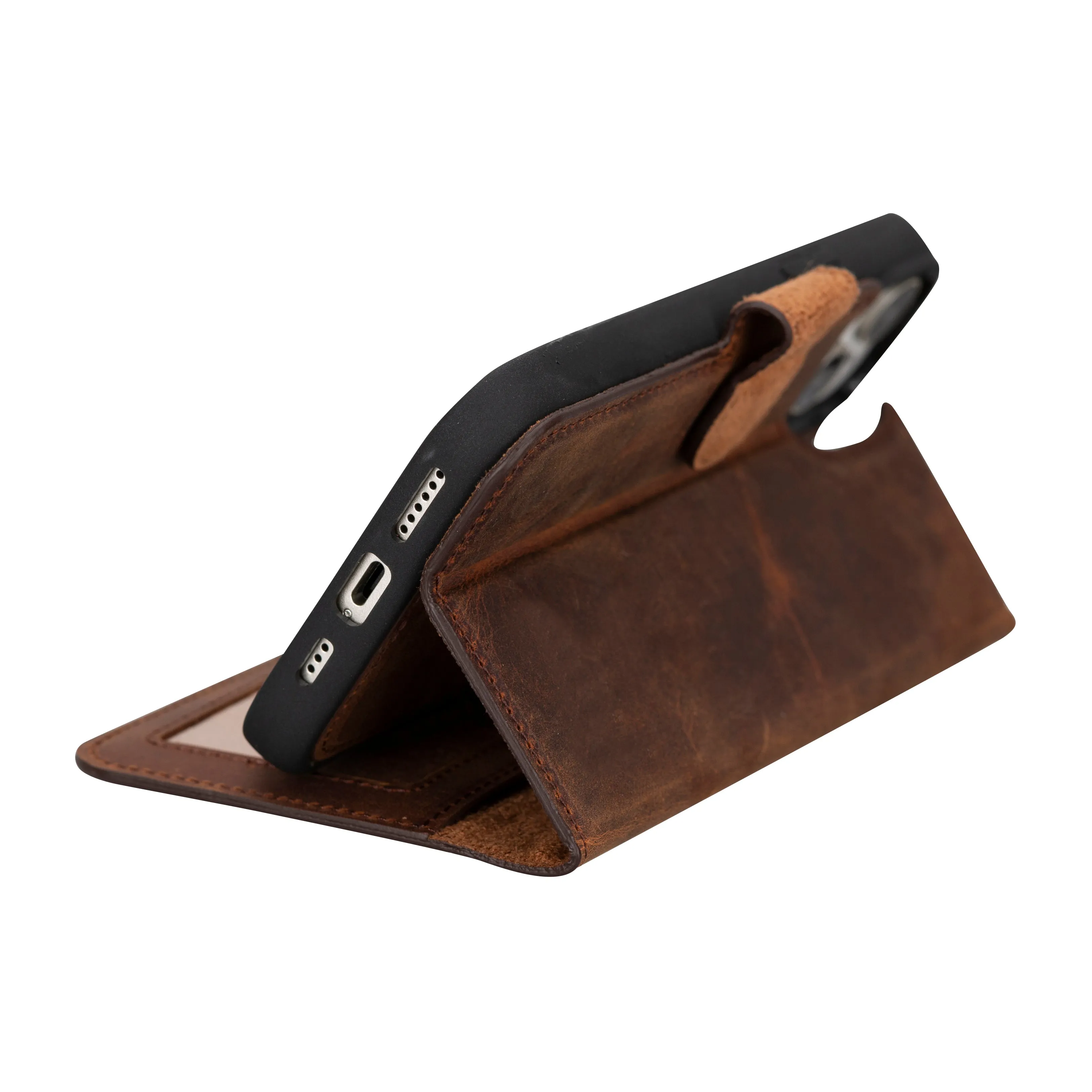 Magic  Detachable Genuine Leather Case