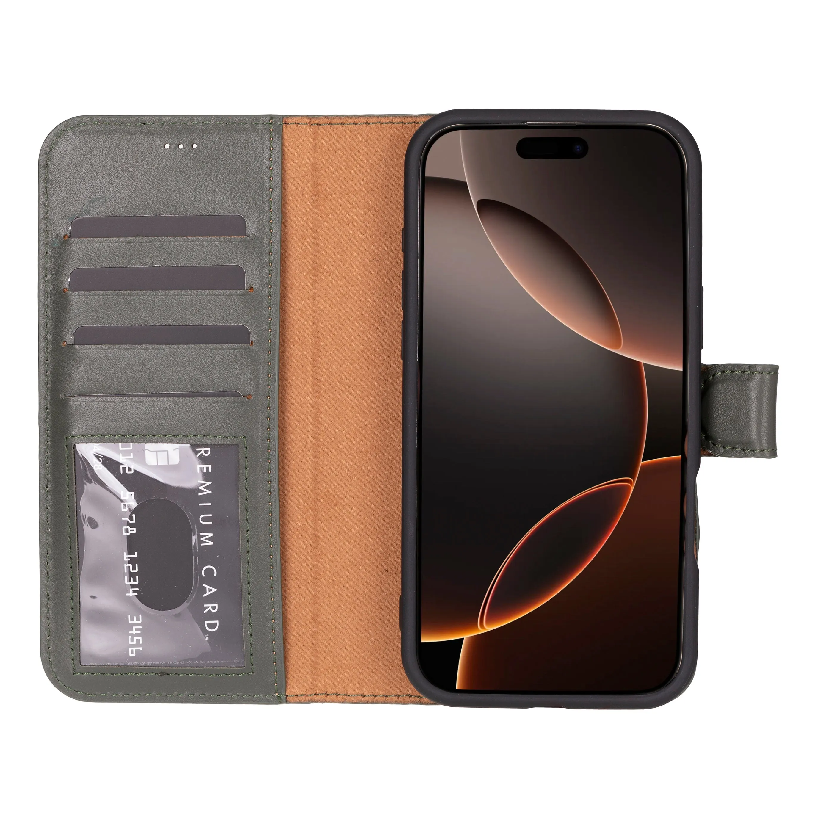 Magic  Detachable Genuine Leather Case
