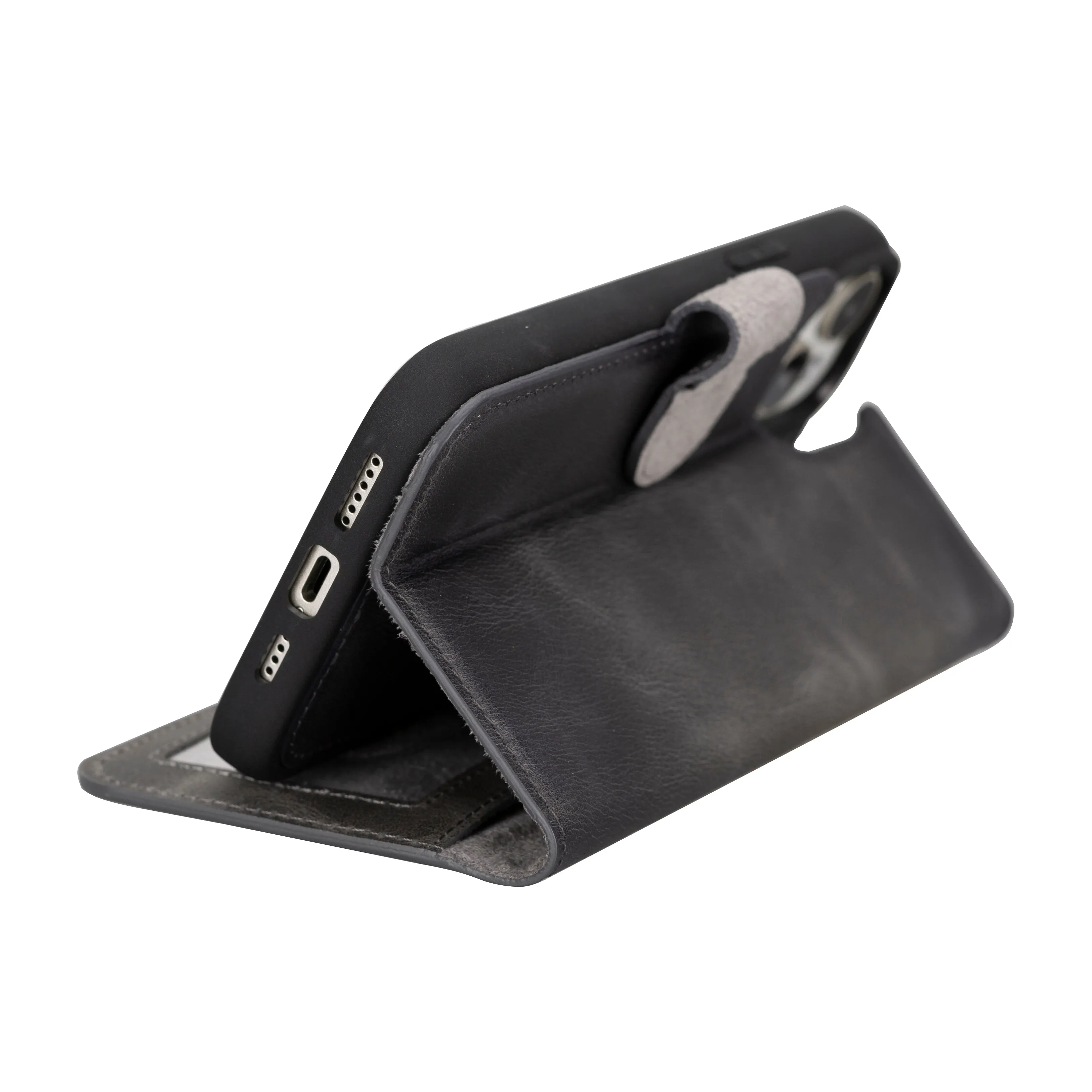 Magic  Detachable Genuine Leather Case