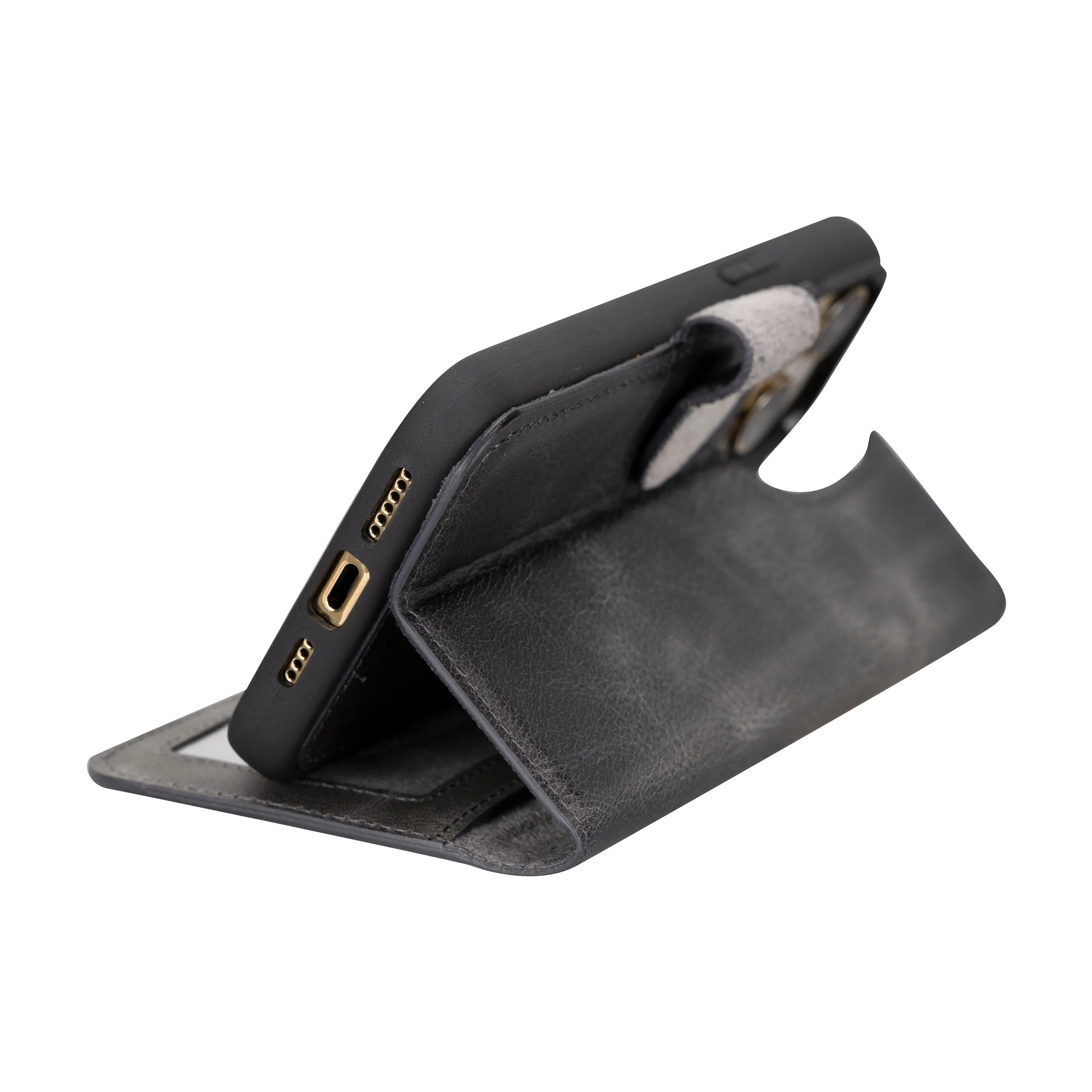 Magic  Detachable Genuine Leather Case