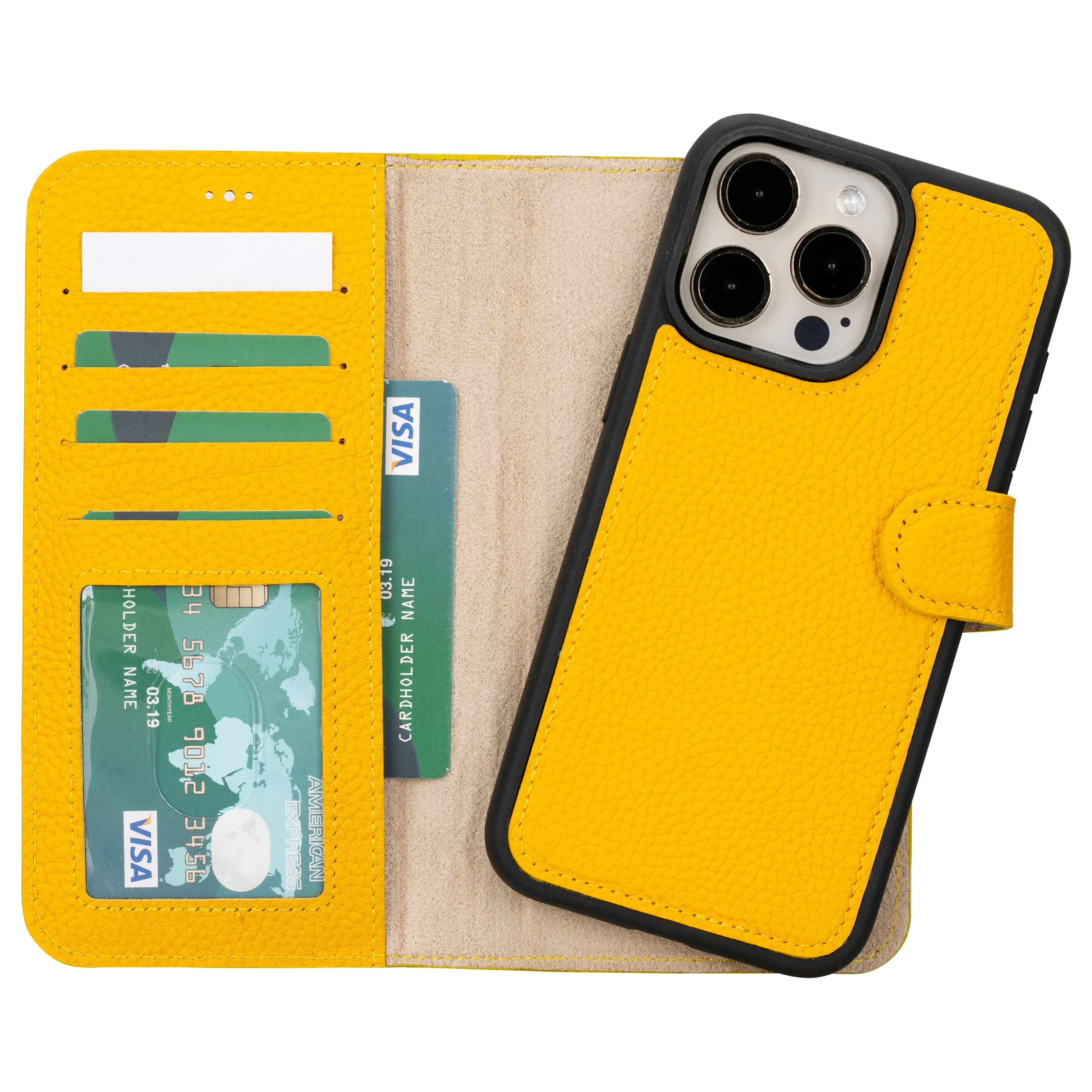 Magic  Detachable Genuine Leather Case