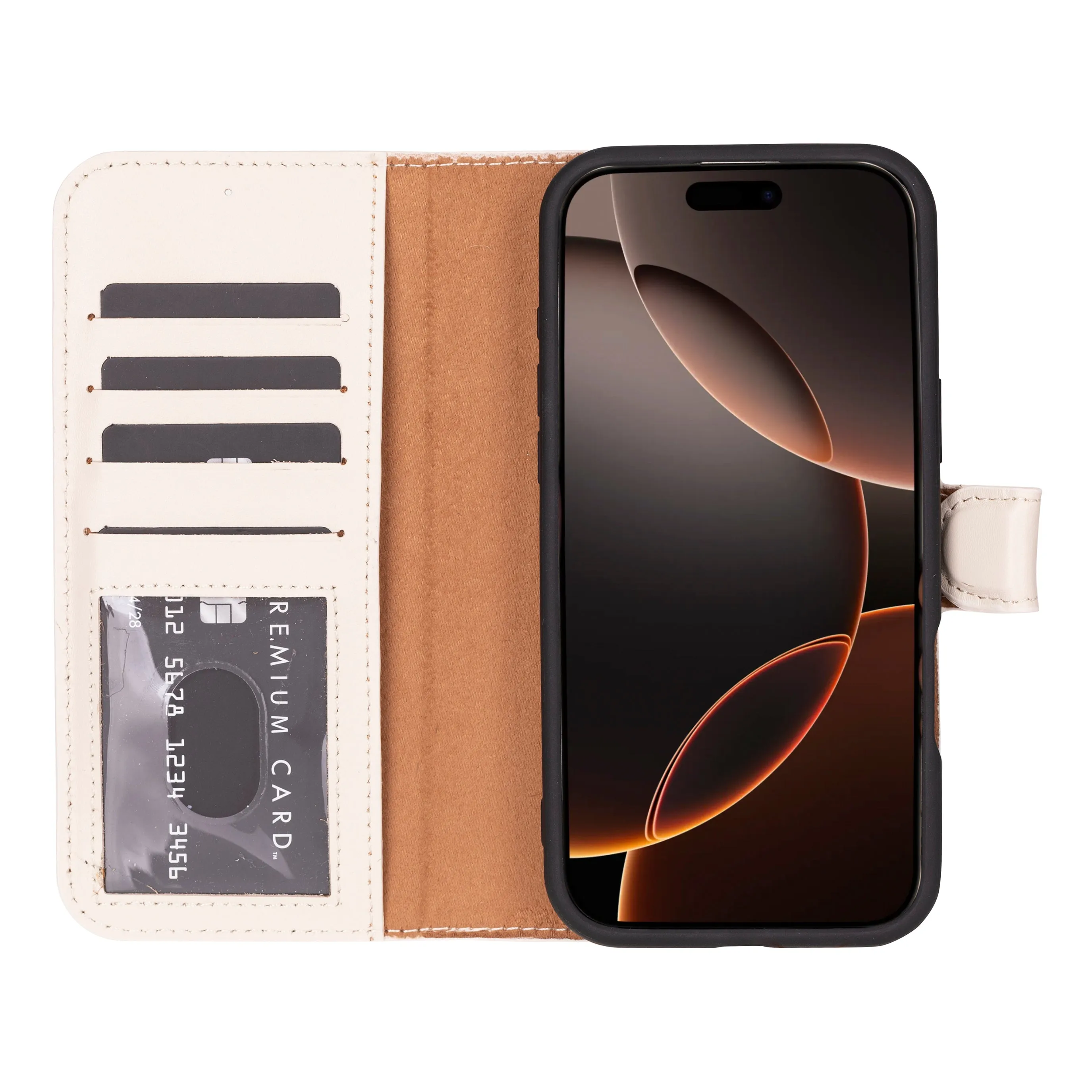 Magic  Detachable Genuine Leather Case