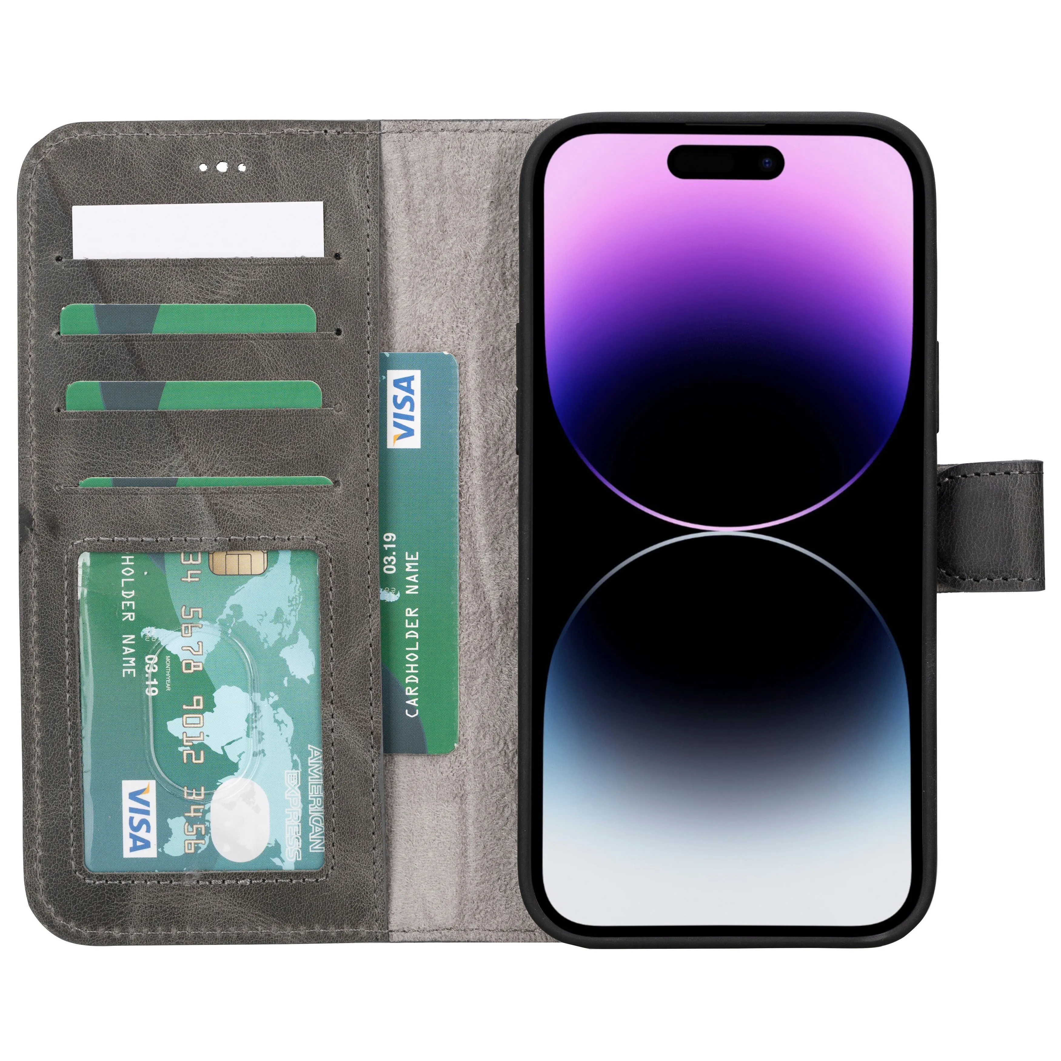 Magic  Detachable Genuine Leather Case