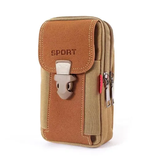 Man Phones Belt Pouch Cell phone Keys Cigarettes Wallet Large Capacity Waist Pack Tactical Duty Belt Backpack Card Holder Fits Phones up to 6.8inch