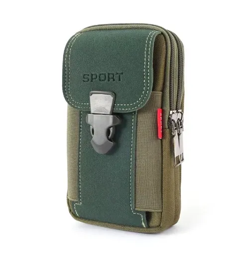 Man Phones Belt Pouch Cell phone Keys Cigarettes Wallet Large Capacity Waist Pack Tactical Duty Belt Backpack Card Holder Fits Phones up to 6.8inch