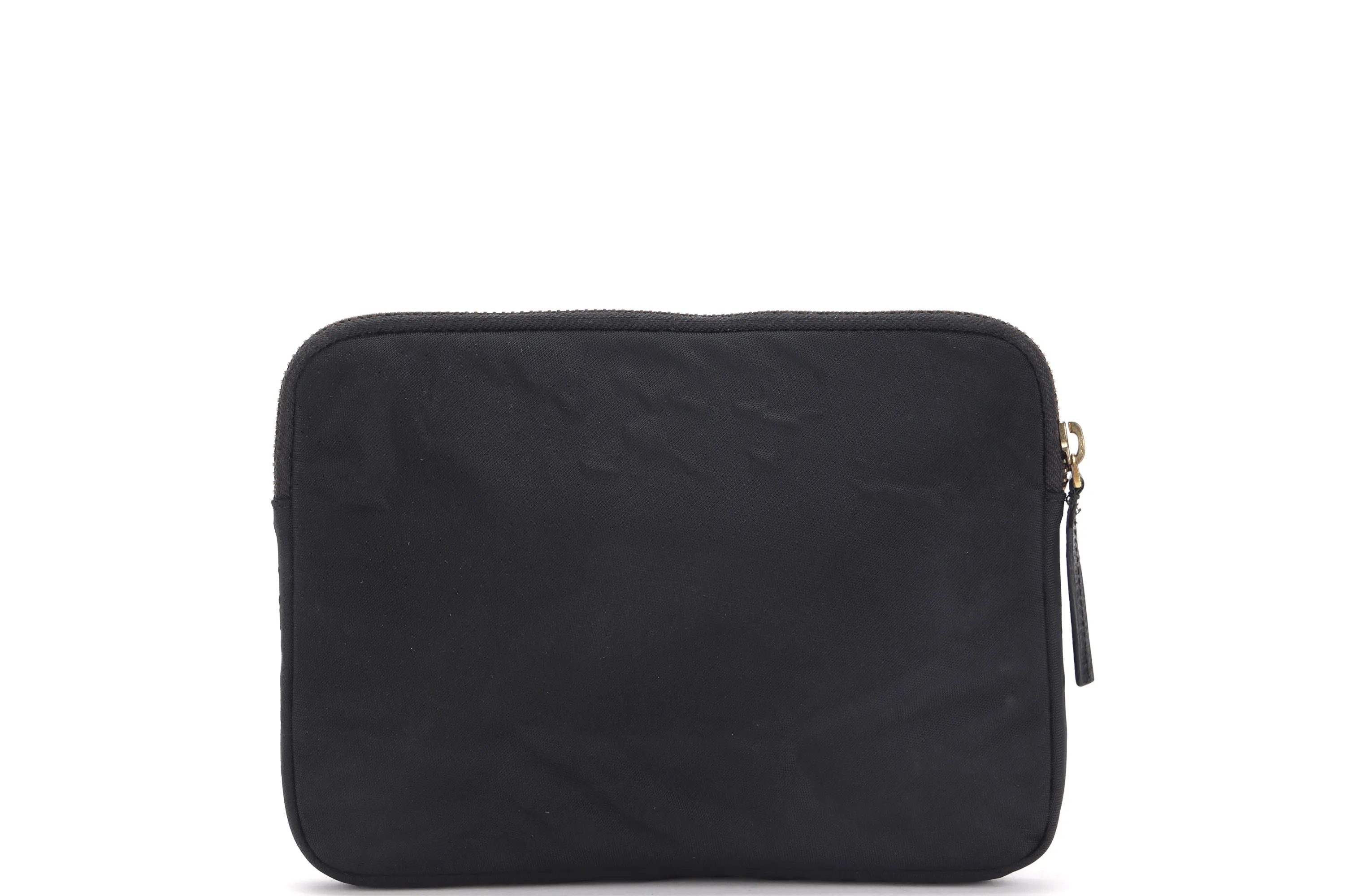 MARC JACOBS BLACK NYLON ZIPPY POUCH, NO DUST COVER