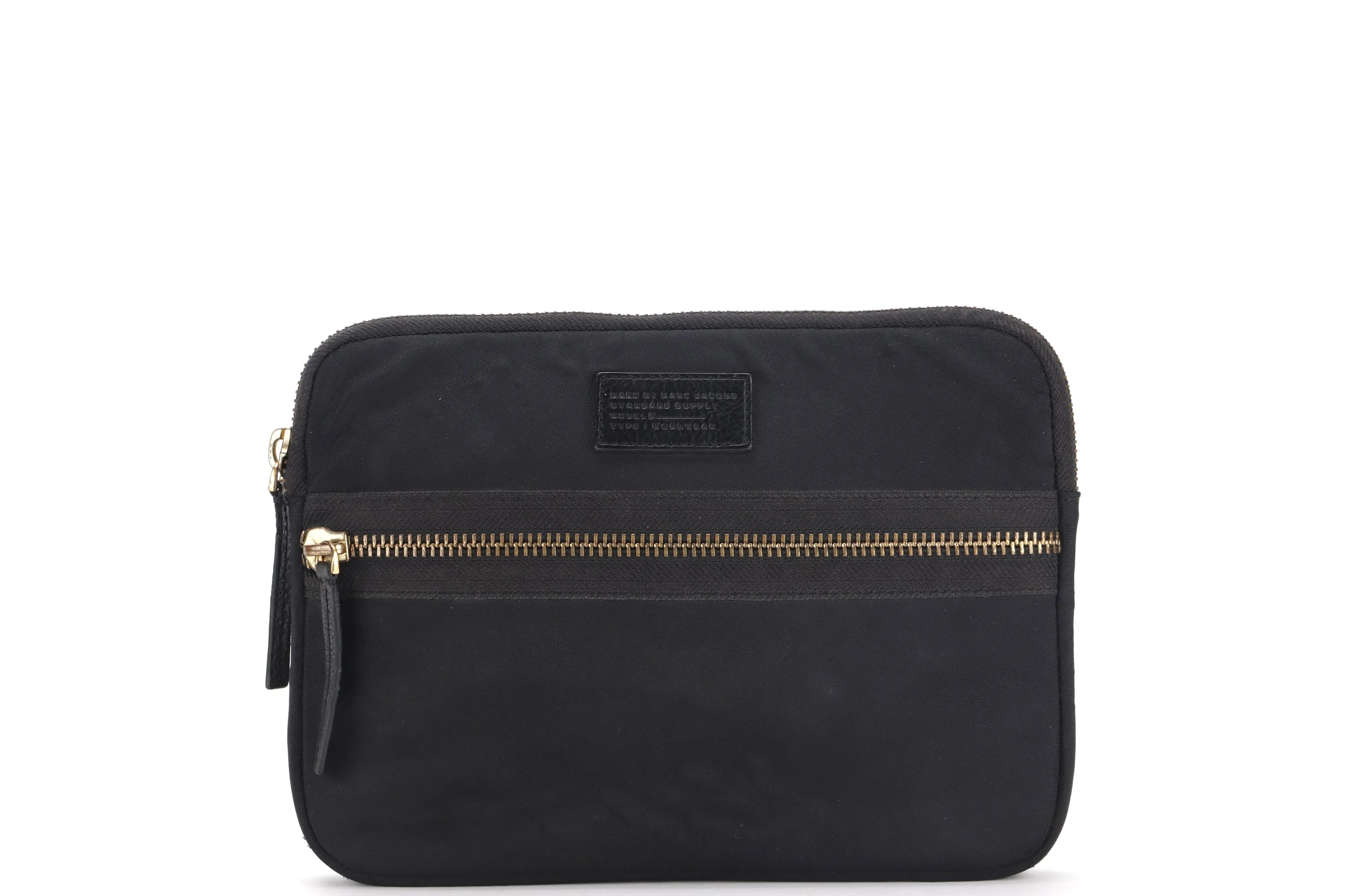 MARC JACOBS BLACK NYLON ZIPPY POUCH, NO DUST COVER