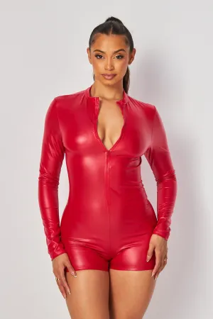 Maria Red Romper
