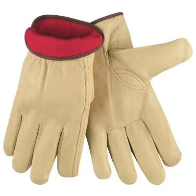 MCR Safety Insulated Drivers Gloves, Premium Grain Pigskin, X-Large, Jersey Lining, 3450XL