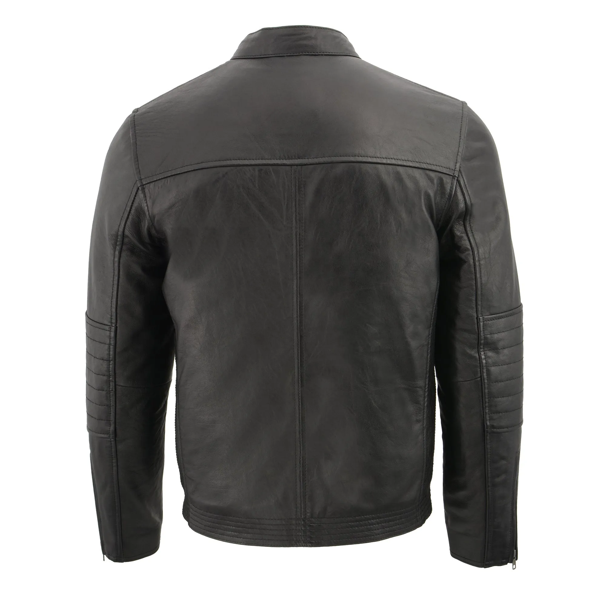 Men's euro collar café jacket w side stitch