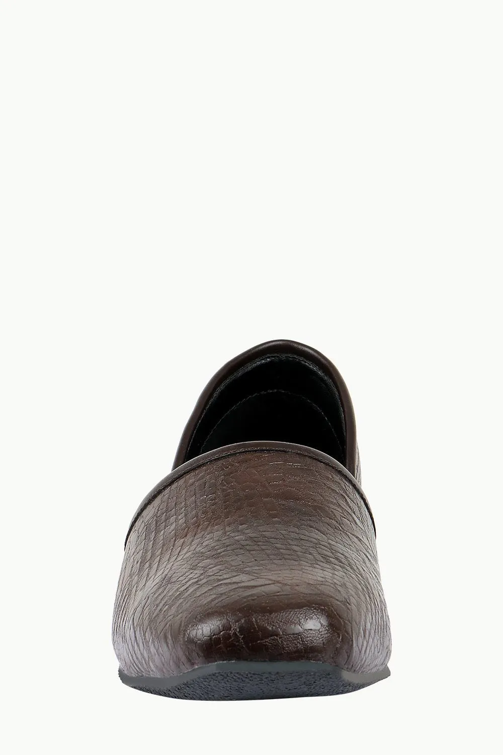 Men's Faux Leather Brown Juttis