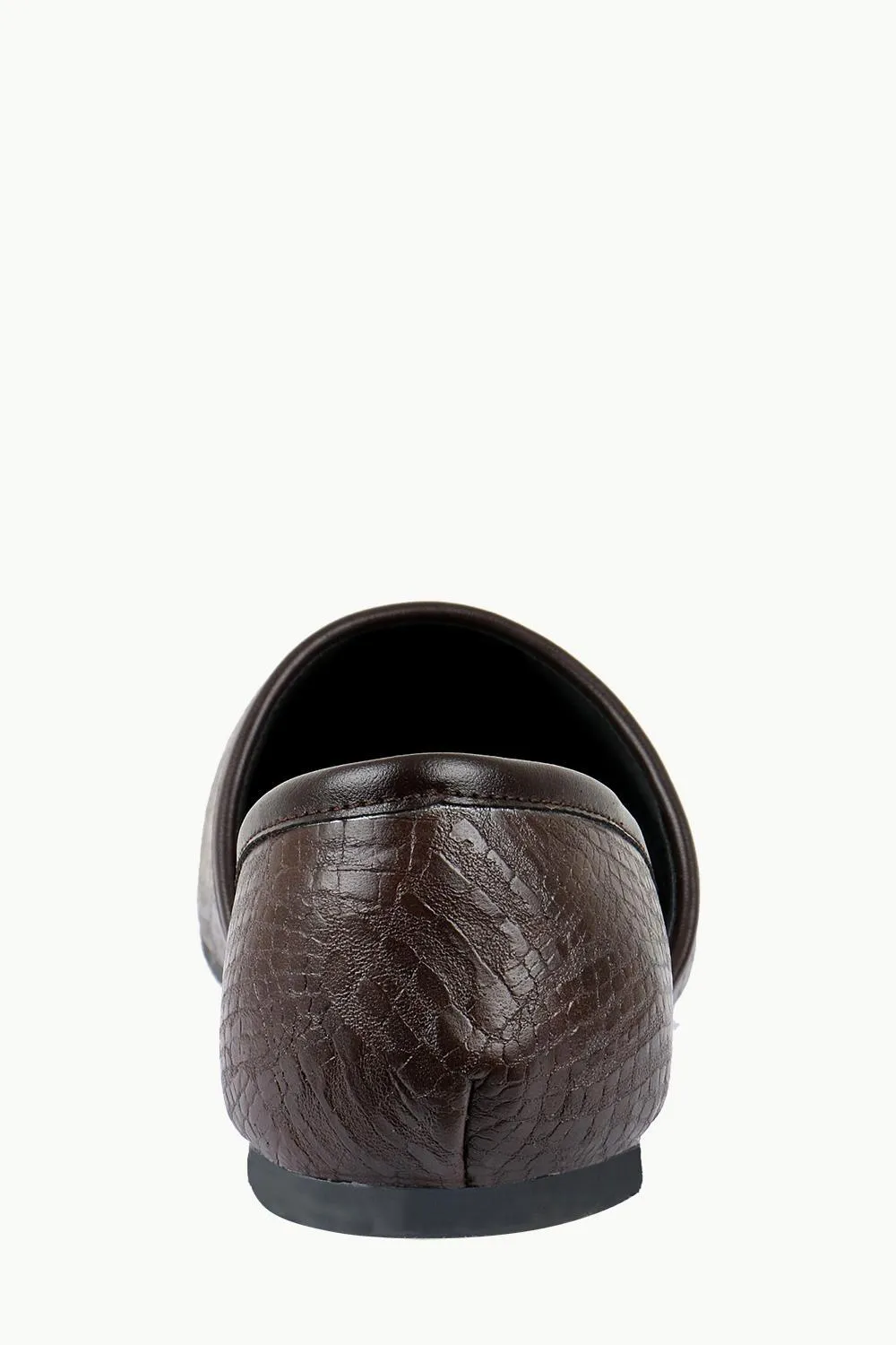 Men's Faux Leather Brown Juttis