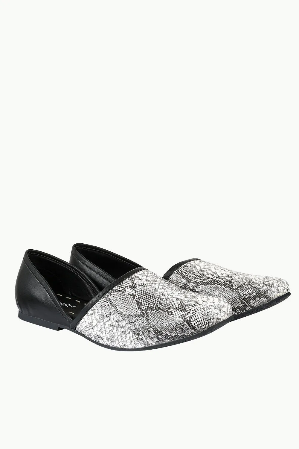 Men's Snake Pattern Faux Leather Juttis
