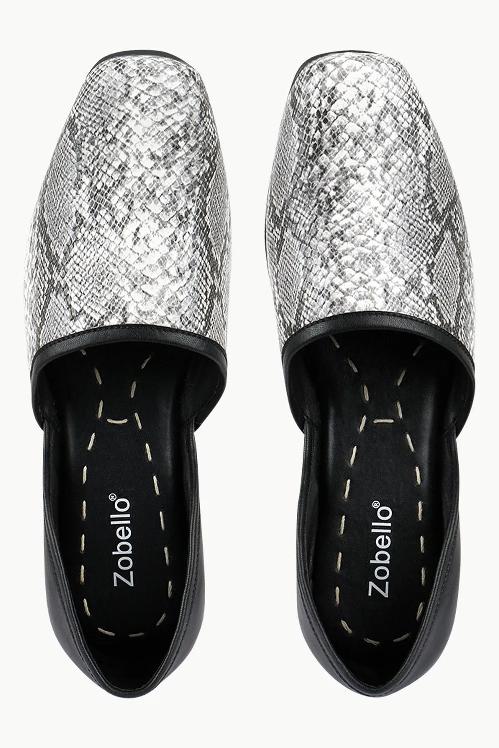 Men's Snake Pattern Faux Leather Juttis