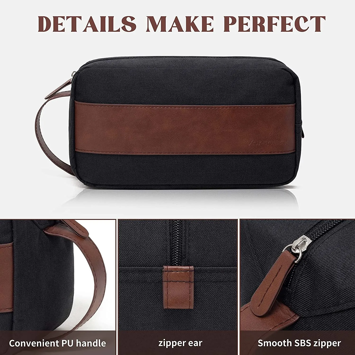 Mens Travel Toiletry Bag Waterproof Lightweight Toiletries Bag