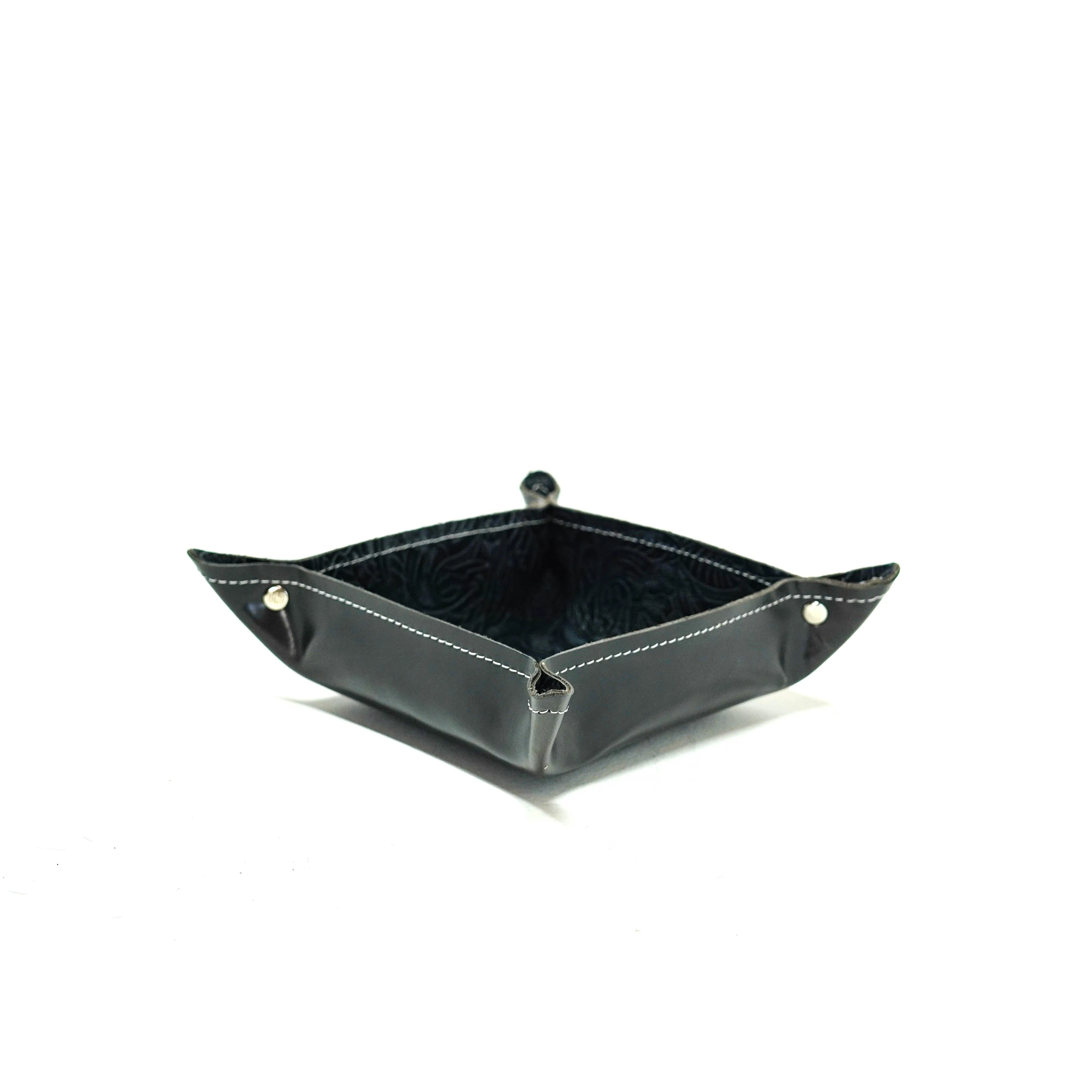 Mini Tray - Glossed Lead Leather w/ Blue Jean Tool