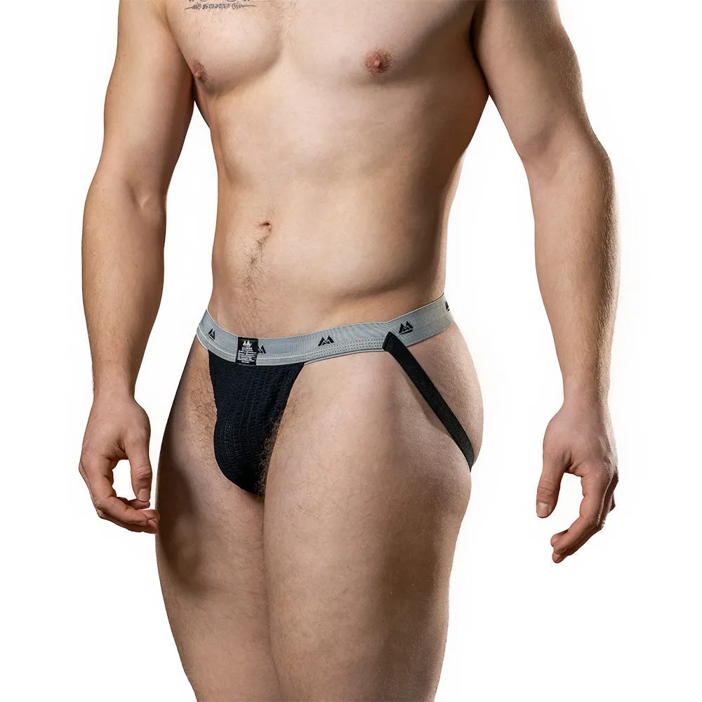MM - Original Jock Collection - Jockstrap - Tailleband 2,5 cm - Zwart/Grijs