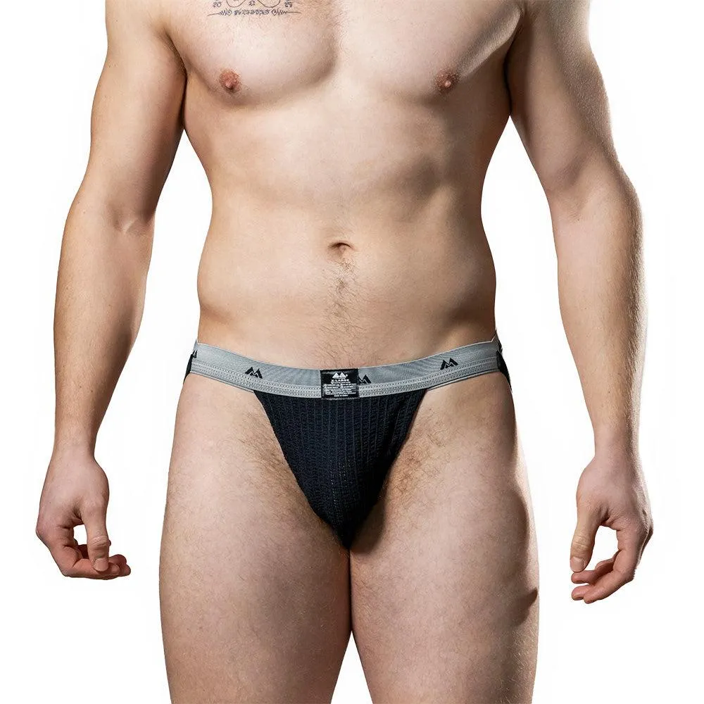 MM - Original Jock Collection - Jockstrap - Tailleband 2,5 cm - Zwart/Grijs