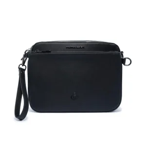 Momodesign Tracolla Piccola e Pouch work saffiano nera