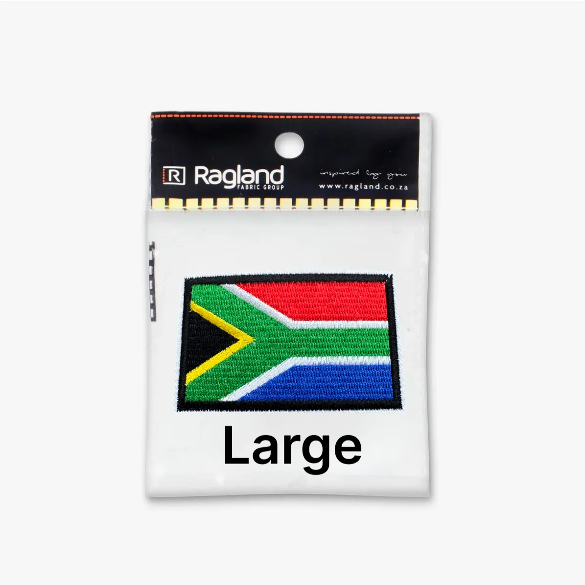Motif Iron On Badge - SA FLAG Large (80x50mm)