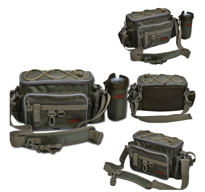 Multifunctional 2012 lure waist pack messenger bag pole package fishing bag fishing tackle bag