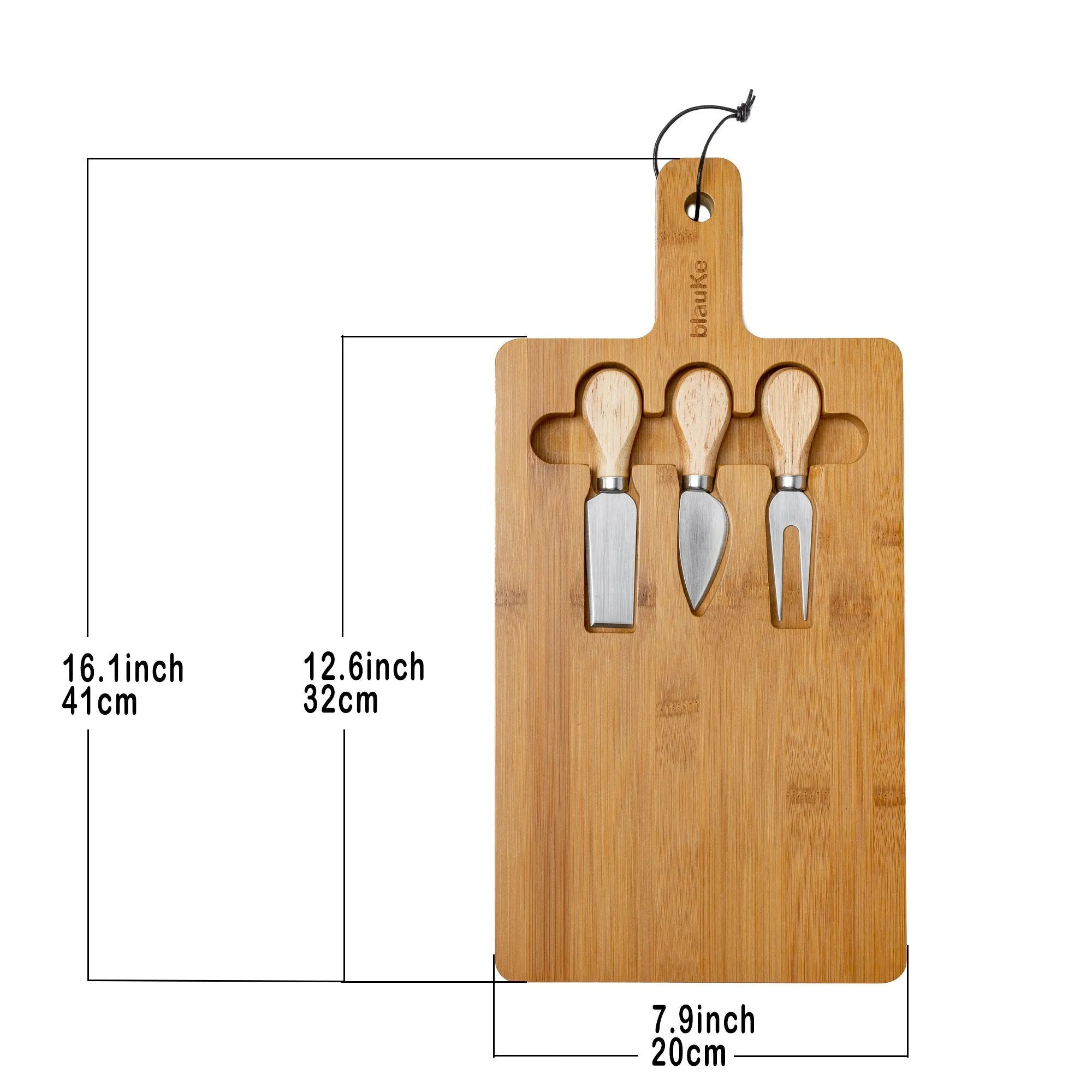 Multifunctional Bamboo Cheese Board With Cutlery Set - Medium Cutting Board