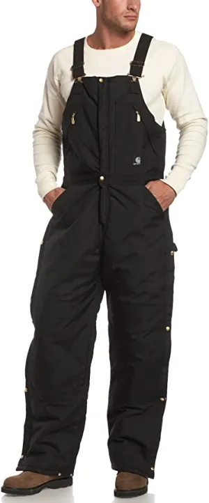 New with tags! Carhartt Men's Yukon Extremes Arctic Quilt Lined Zip to Waist Biberalls R33, Black, Sz 36X36, Retails $200 